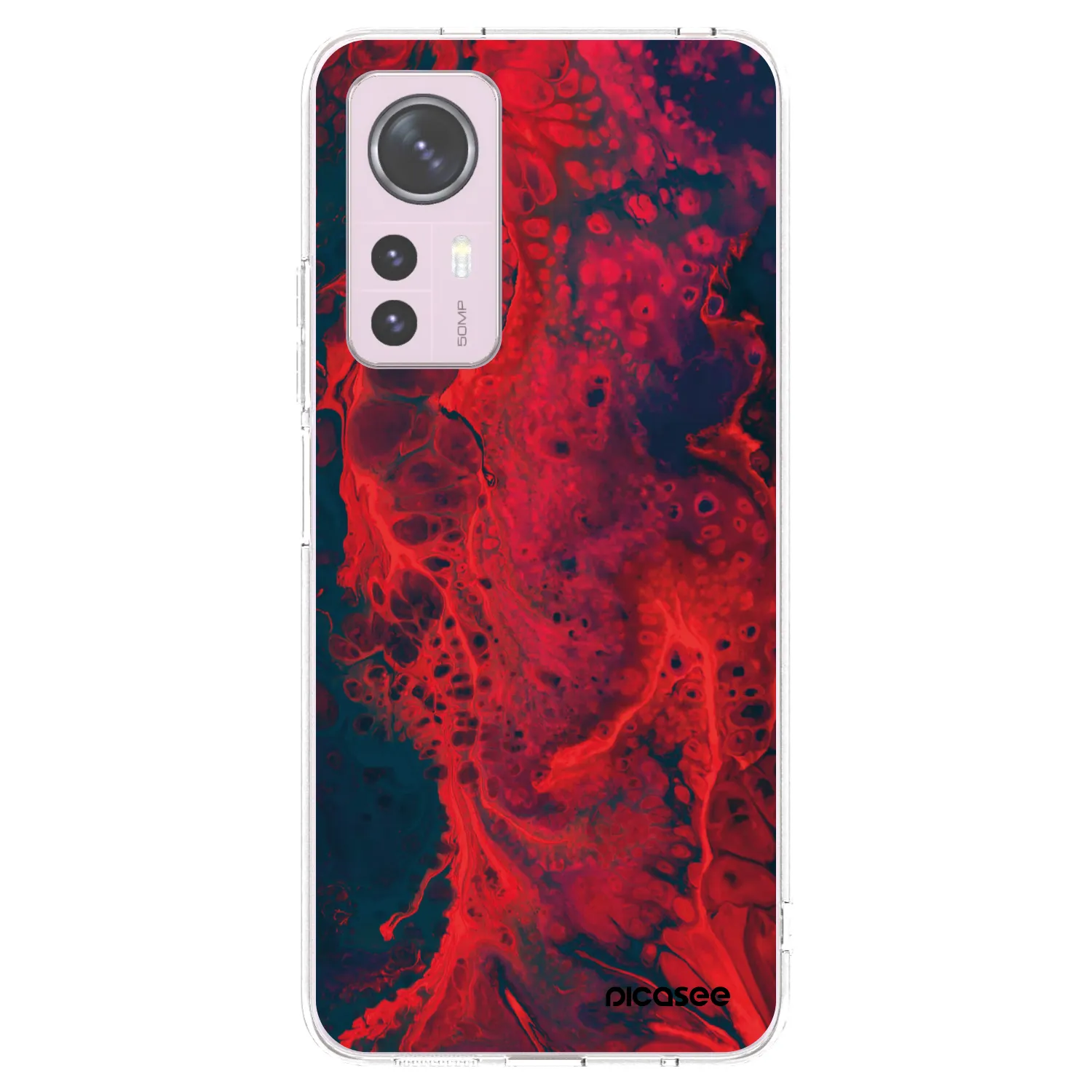 Picasee silikonski prozorni ovitek za Xiaomi 12 - Organic red