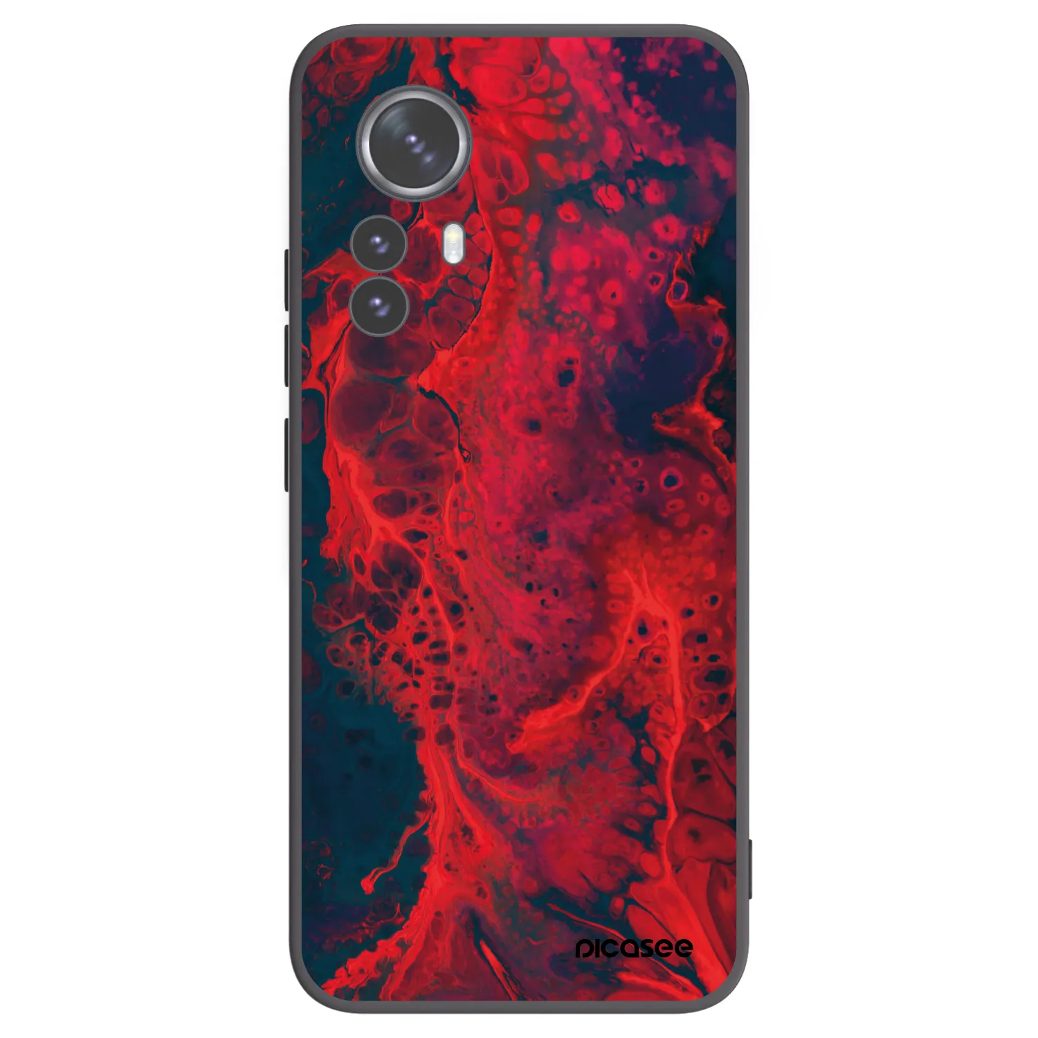 Picasee silikonski črni ovitek za Xiaomi 12 Pro - Organic red