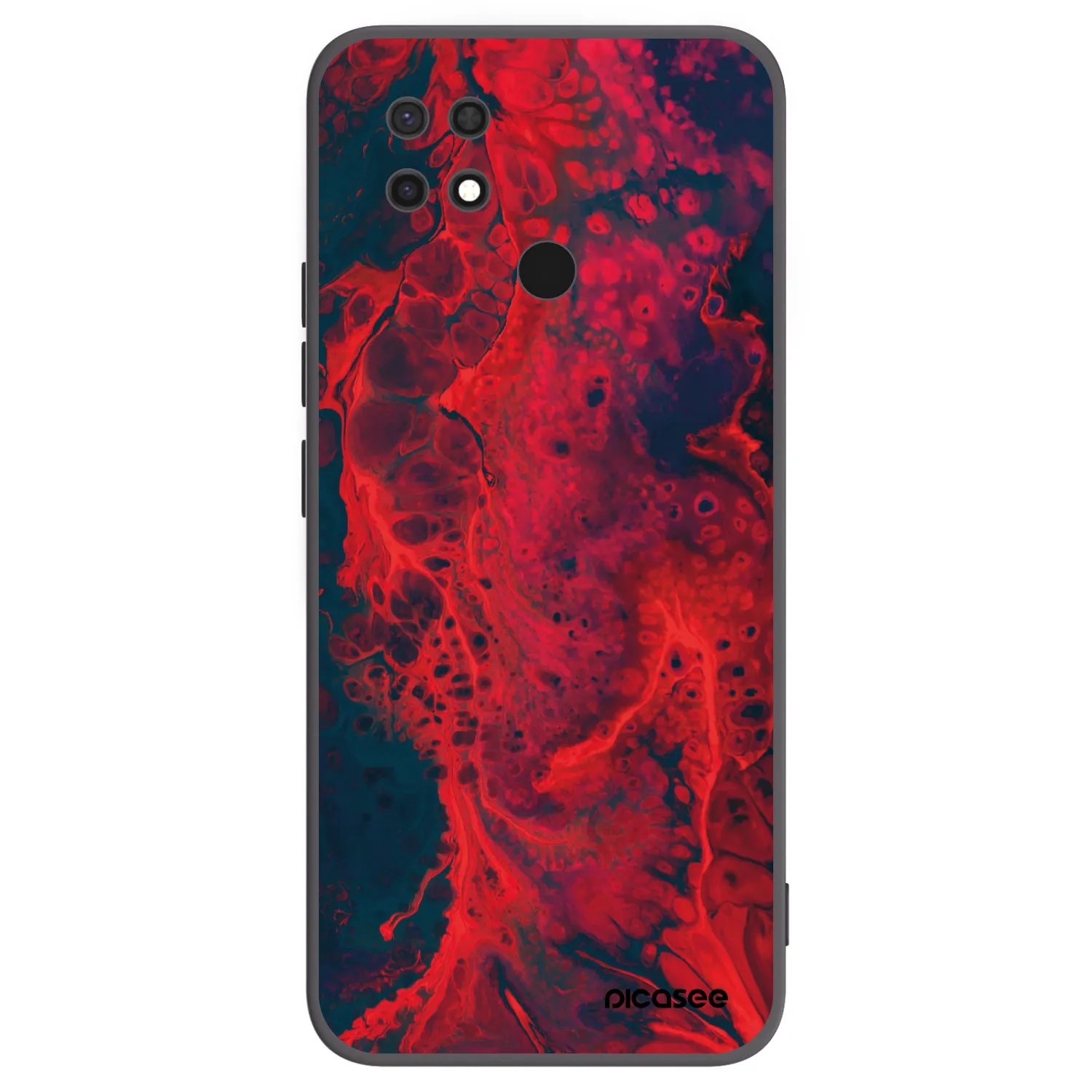 Picasee silikonski črni ovitek za Xiaomi Redmi 10C - Organic red