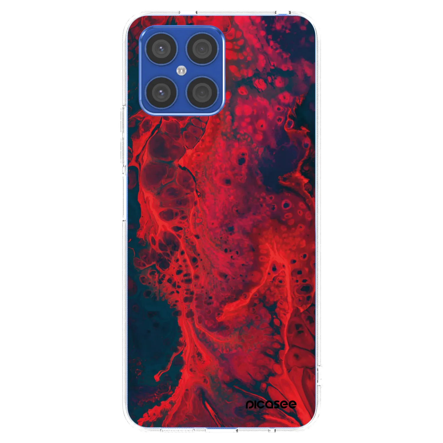Picasee silikonski prozorni ovitek za Honor X8 4G - Organic red