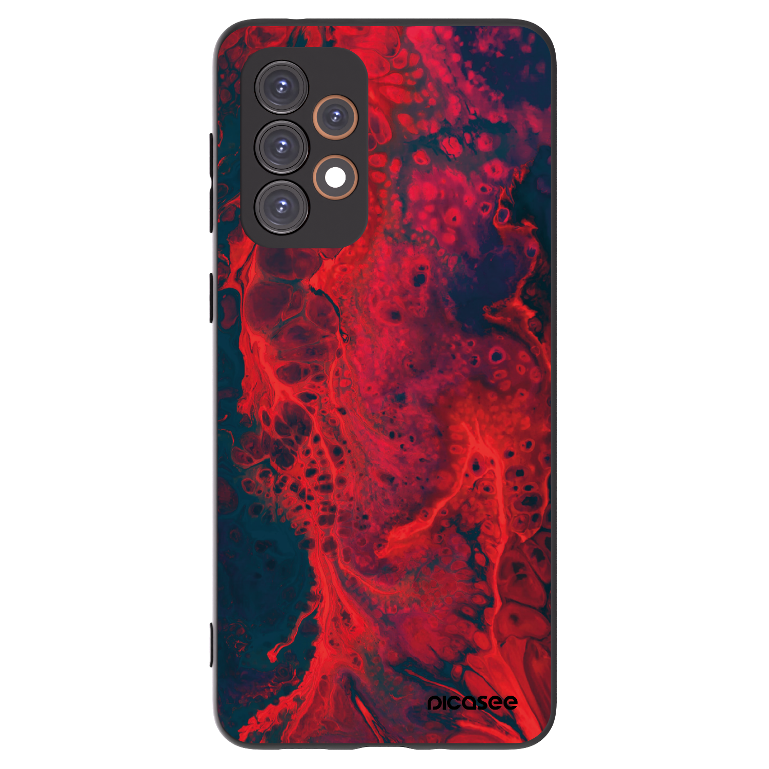 Picasee silikonski črni ovitek za Samsung Galaxy A33 5G A336 - Organic red