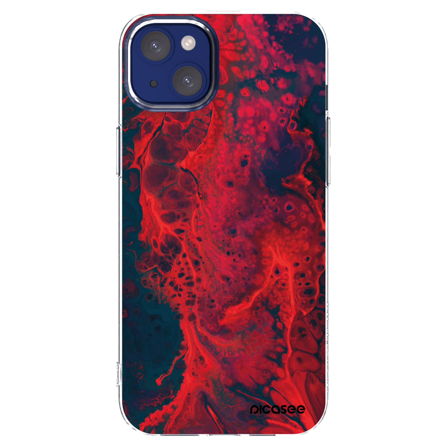 Picasee silikonski prozorni ovitek za Apple iPhone 14 Plus - Organic red