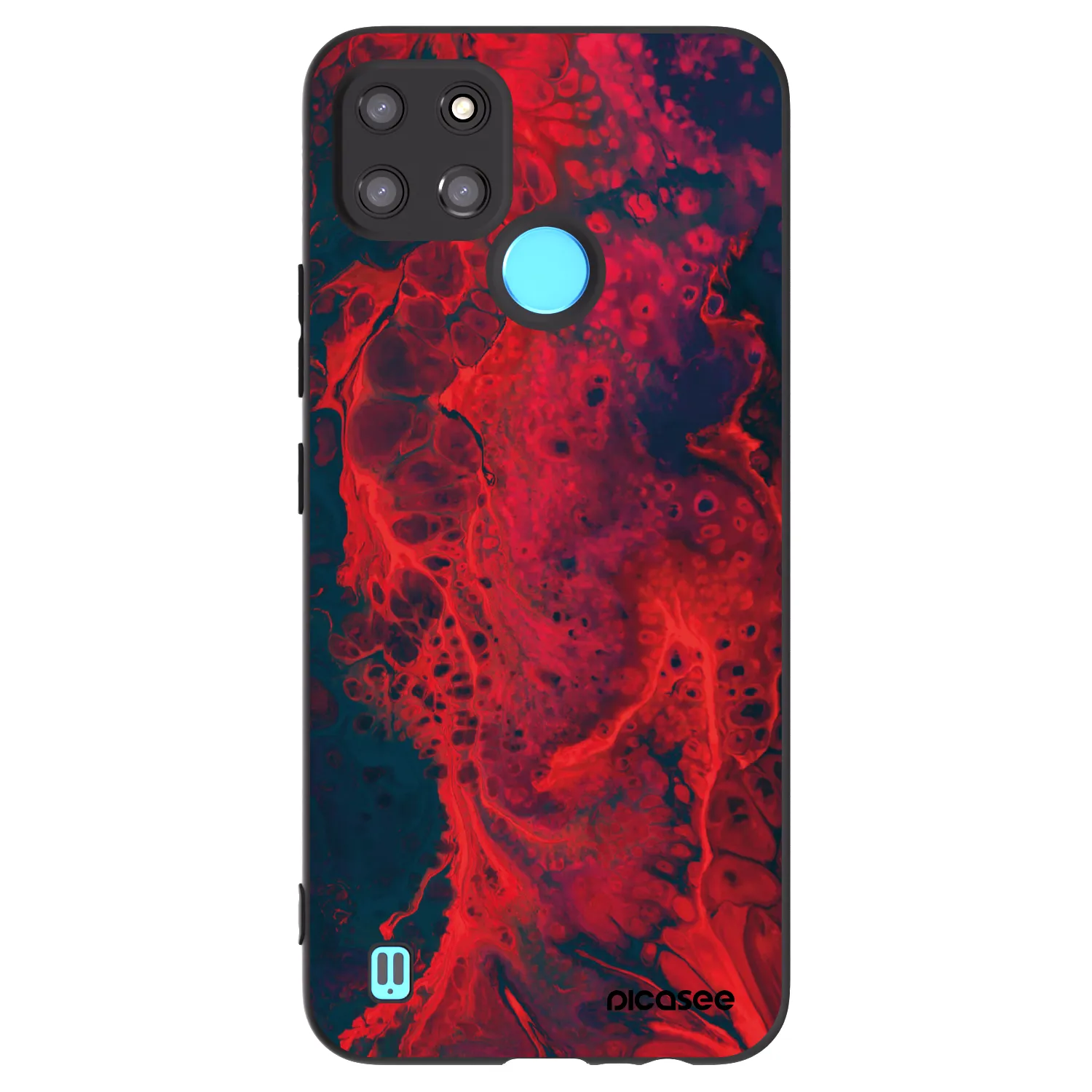Picasee silikonski črni ovitek za Realme C21Y - Organic red