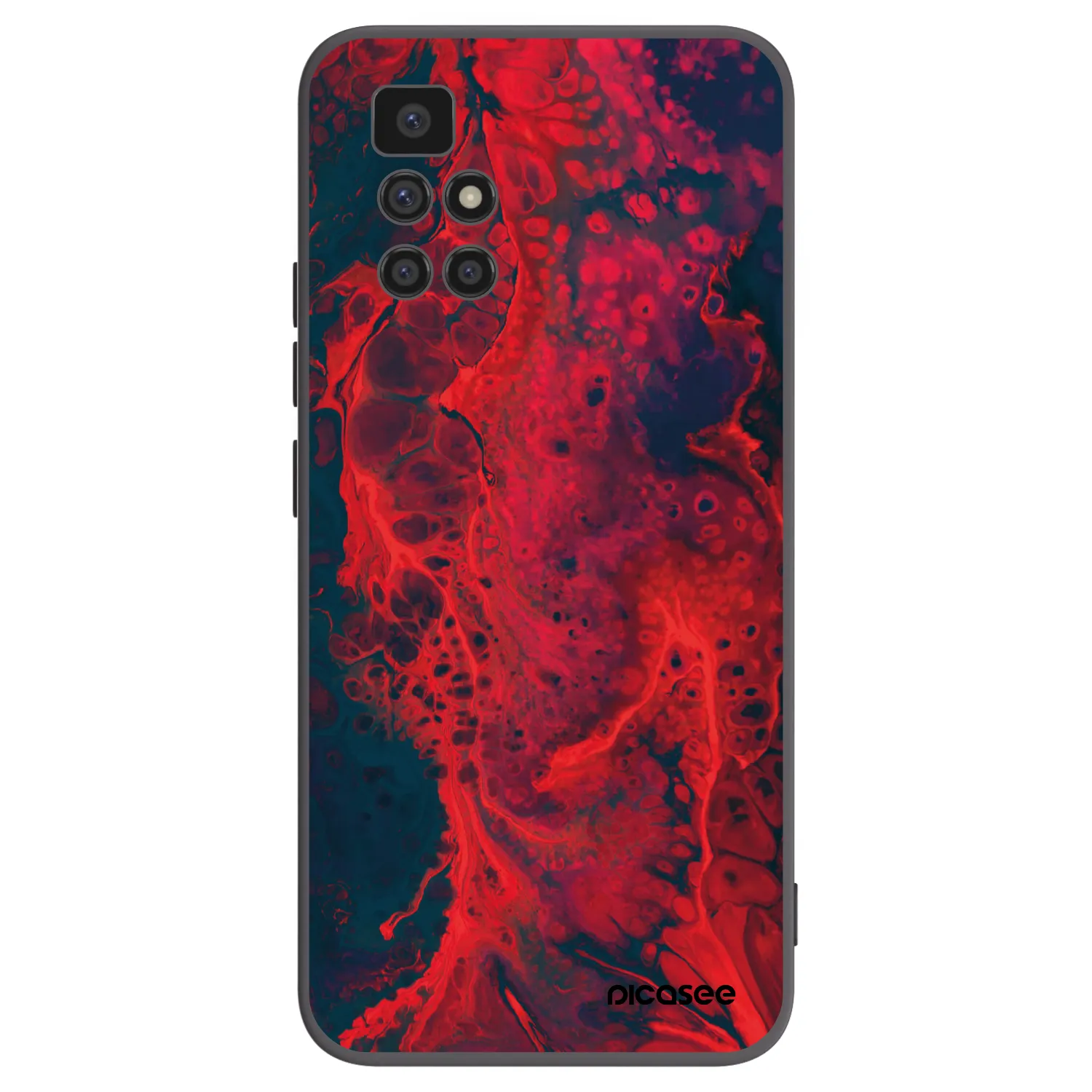 Picasee silikonski črni ovitek za Xiaomi Redmi 10 (2022) - Organic red