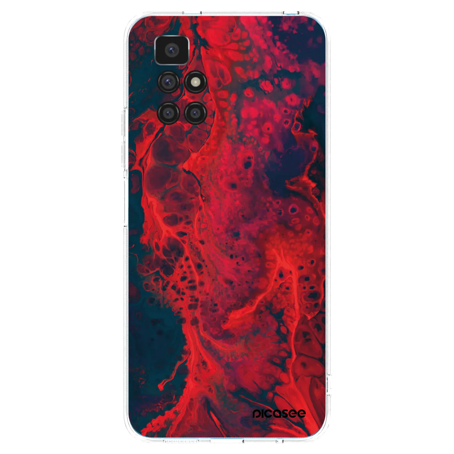 Picasee silikonski prozorni ovitek za Xiaomi Redmi 10 (2022) - Organic red