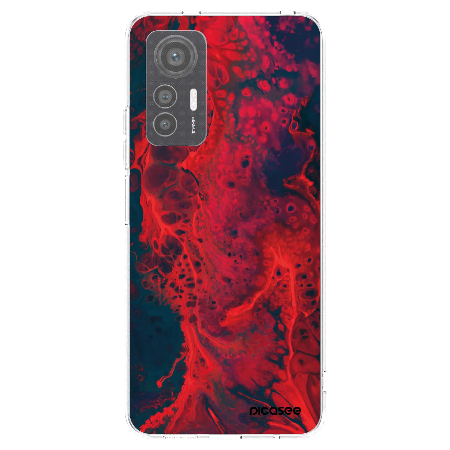 Picasee silikonski prozorni ovitek za Xiaomi 12 Lite - Organic red