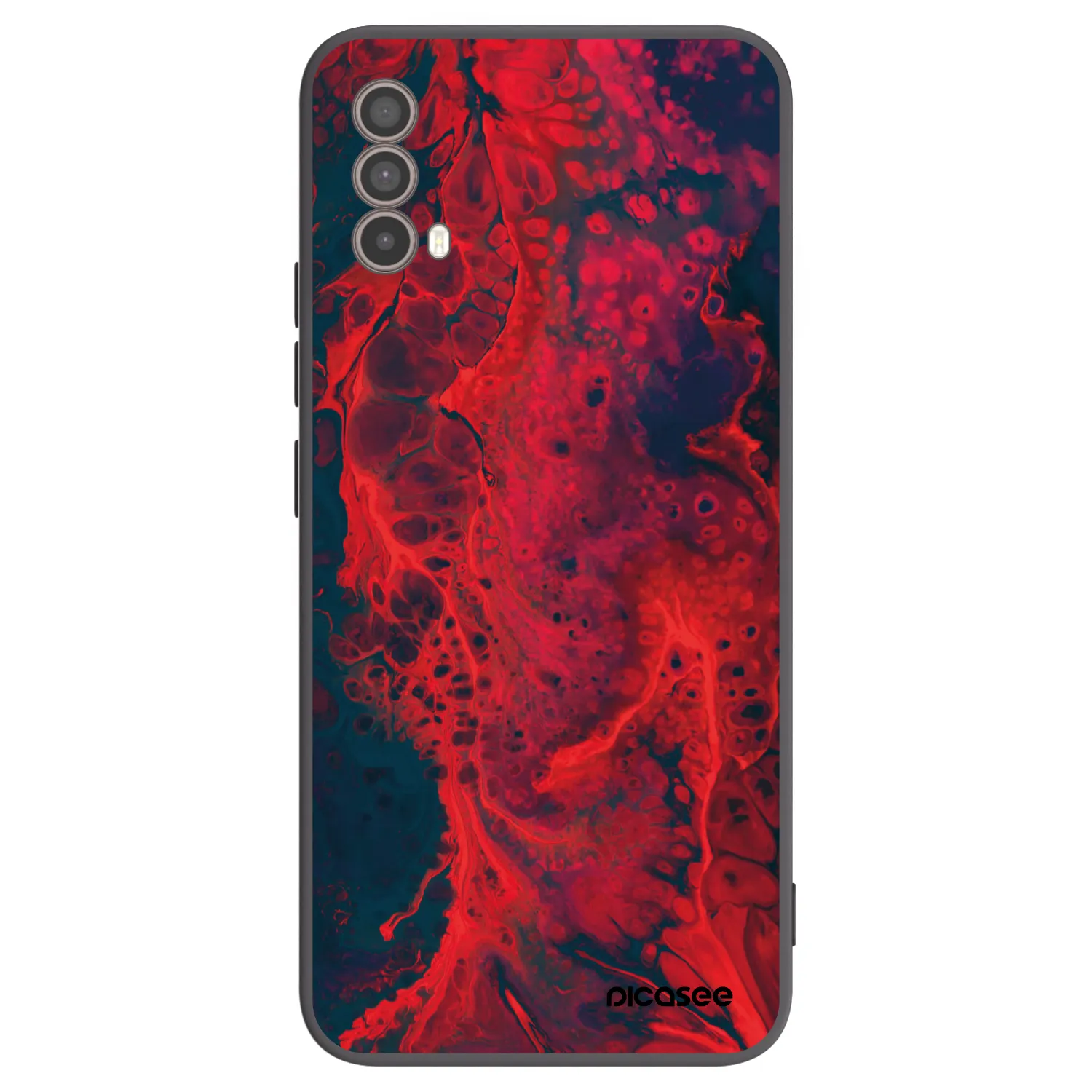 Picasee silikonski črni ovitek za Motorola Moto E40 - Organic red