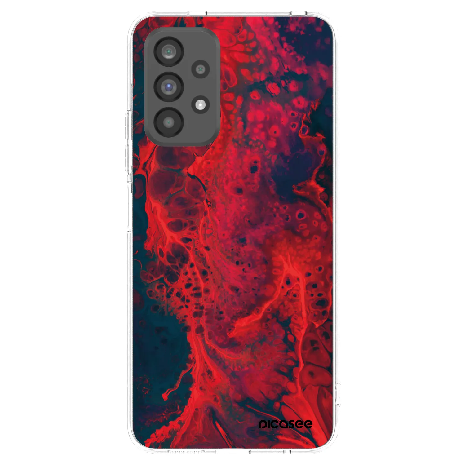 Picasee silikonski prozorni ovitek za Samsung Galaxy A73 5G - Organic red