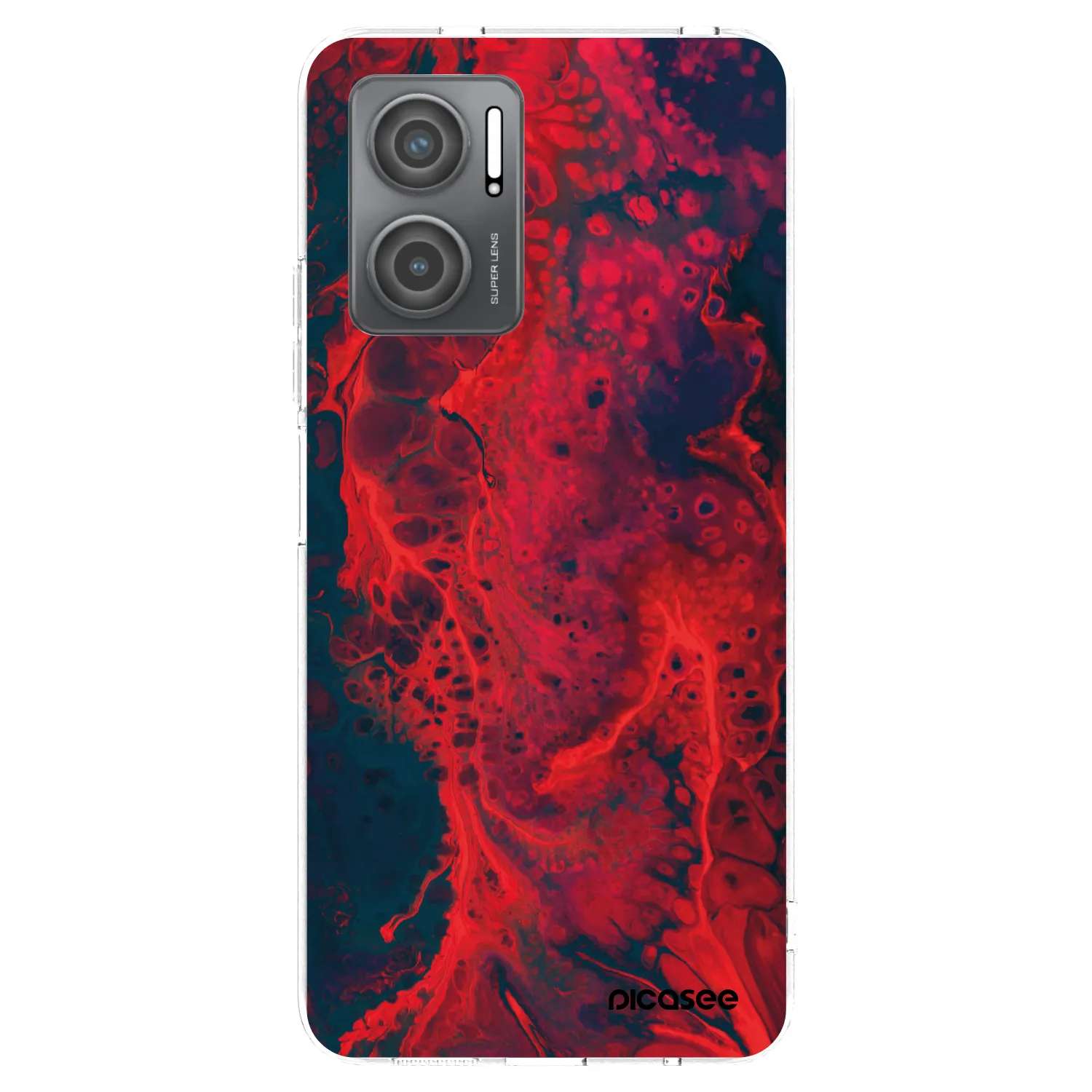 Picasee silikonski prozorni ovitek za Xiaomi Redmi 10 5G - Organic red