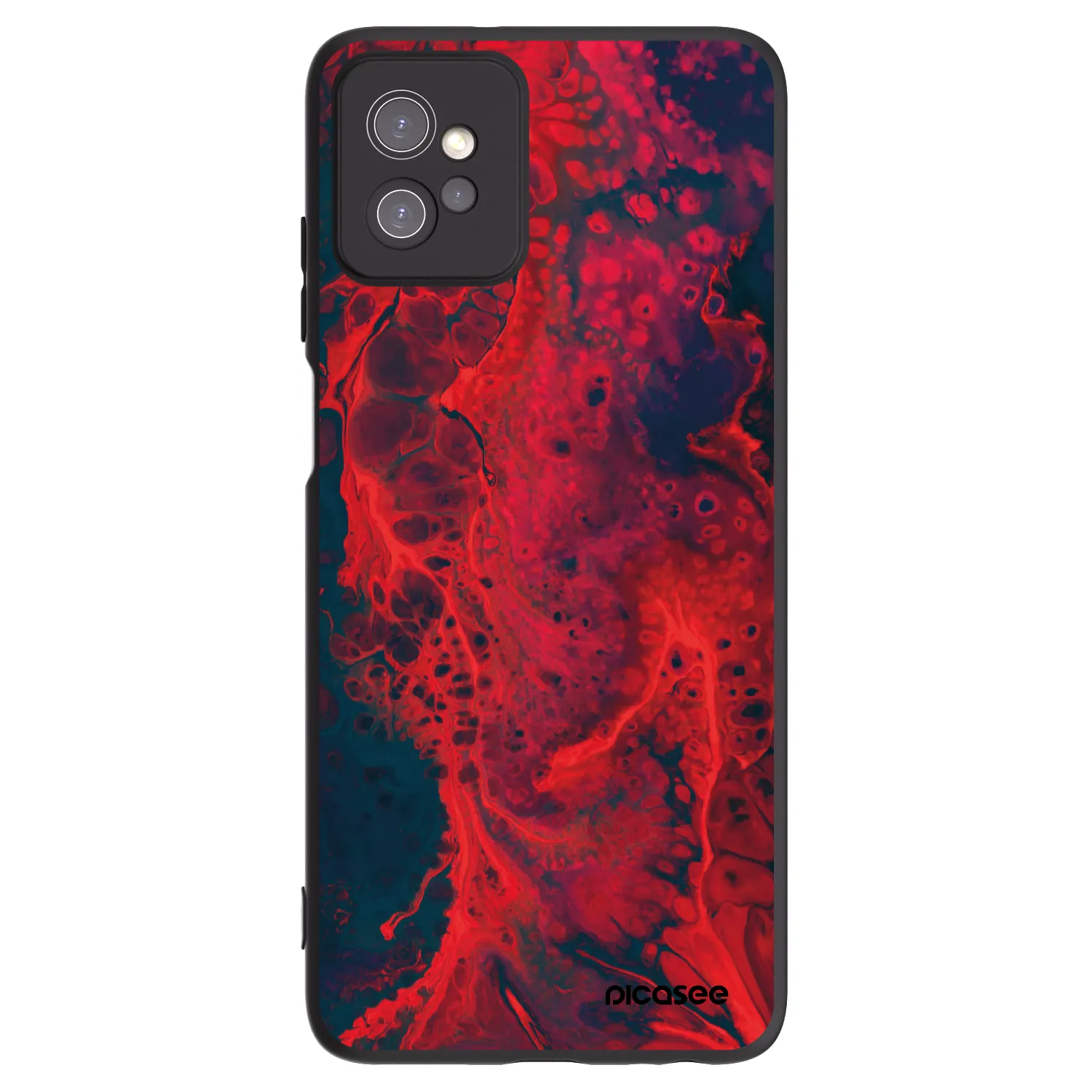 Picasee silikonski črni ovitek za Motorola Moto G32 - Organic red