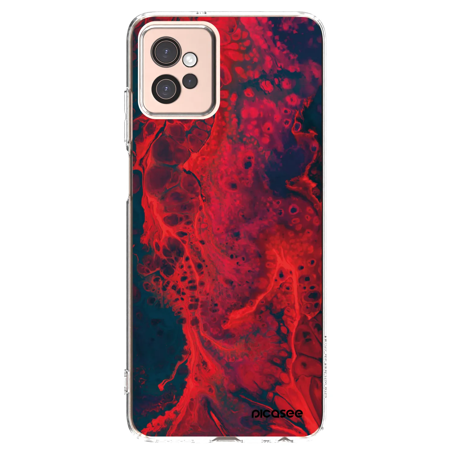 Picasee silikonski prozorni ovitek za Motorola Moto G32 - Organic red