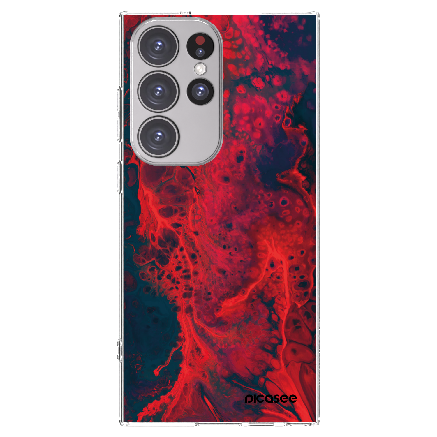 Picasee silikonski prozorni ovitek za Samsung Galaxy S23 Ultra 5G - Organic red