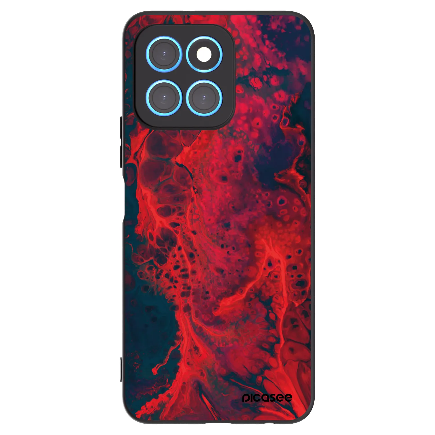 Picasee silikonski črni ovitek za Honor X8 5G - Organic red