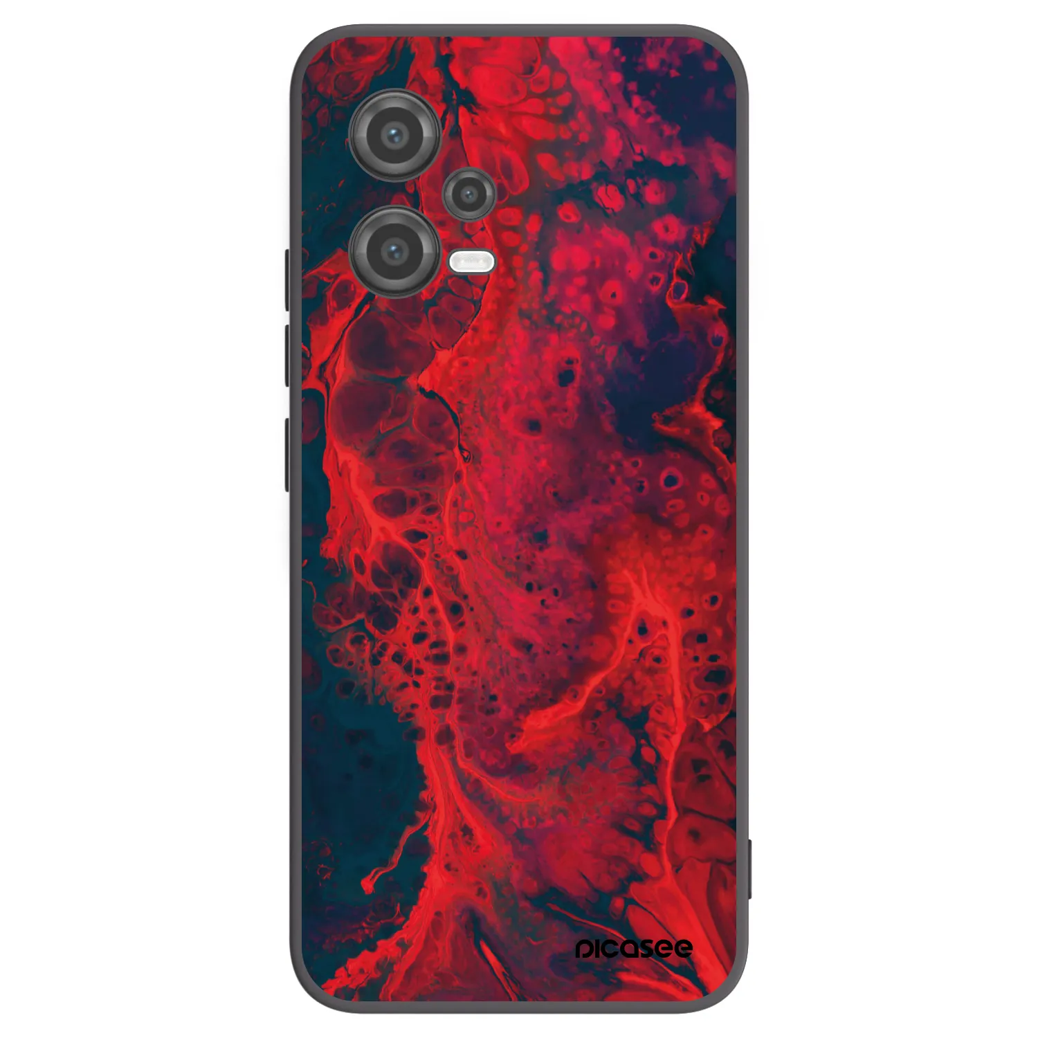 Picasee silikonski črni ovitek za Xiaomi Poco X5 - Organic red