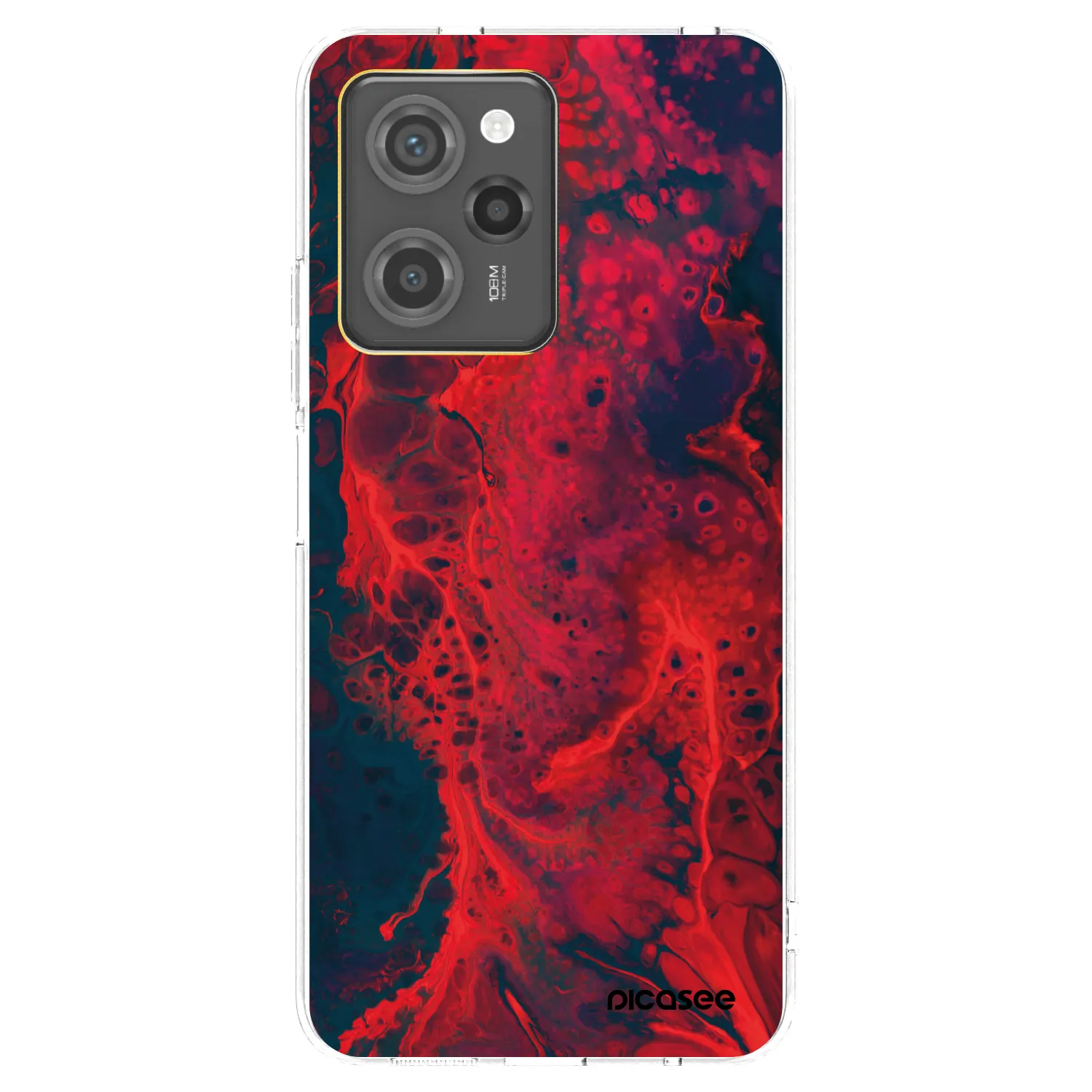 Picasee silikonski prozorni ovitek za Xiaomi Poco X5 Pro - Organic red