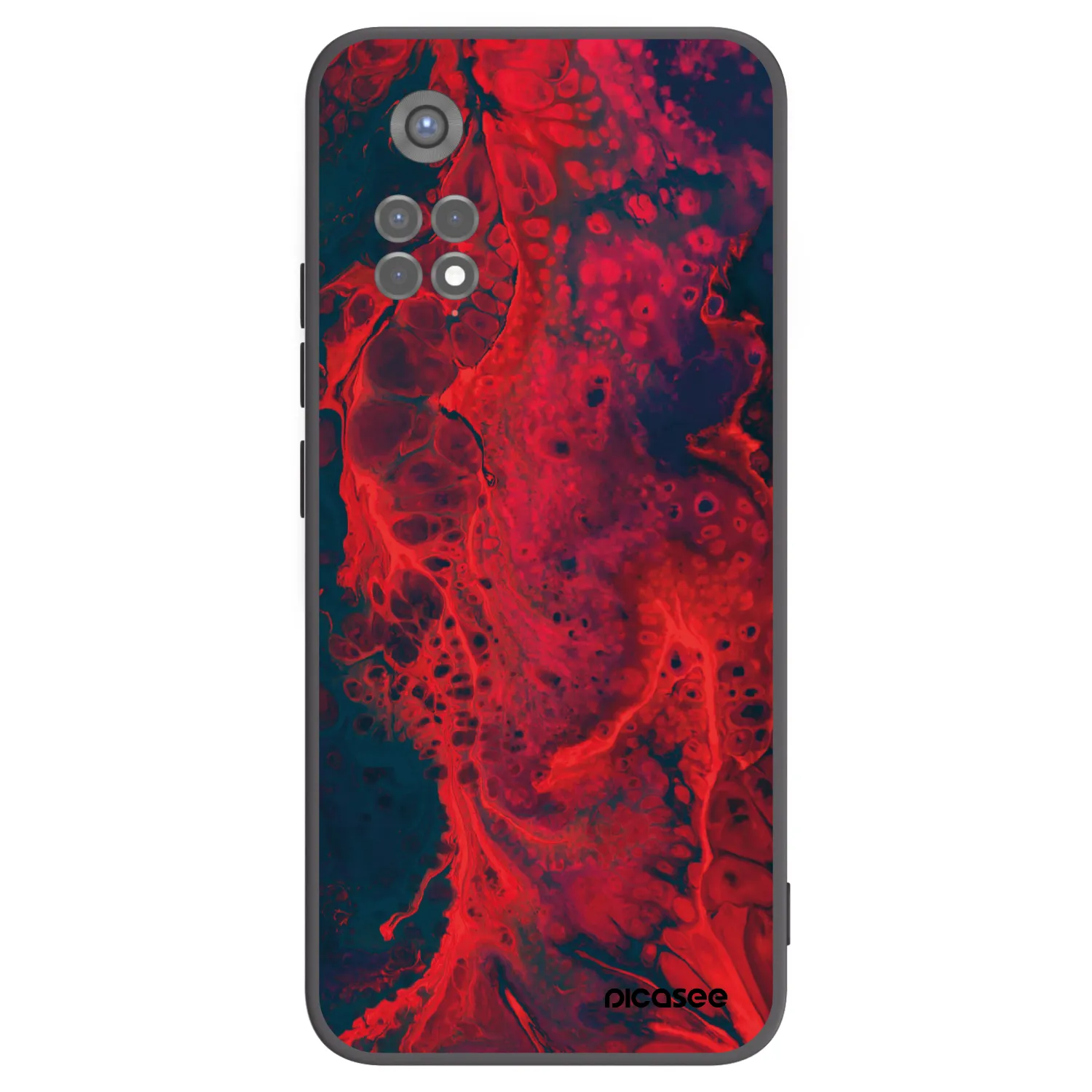 Picasee silikonski črni ovitek za Xiaomi Redmi Note 11S 5G - Organic red