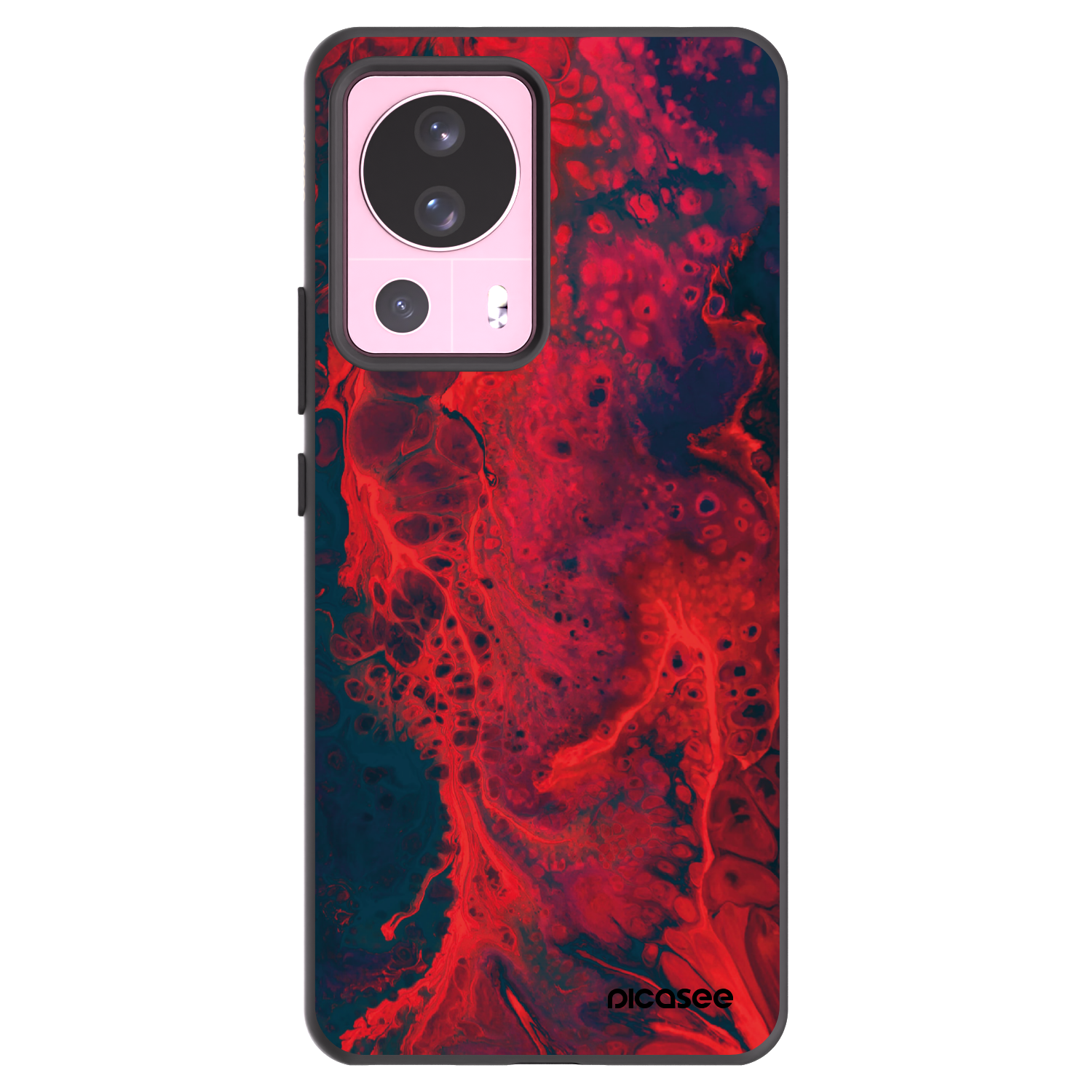 Picasee silikonski črni ovitek za Xiaomi 13 Lite - Organic red