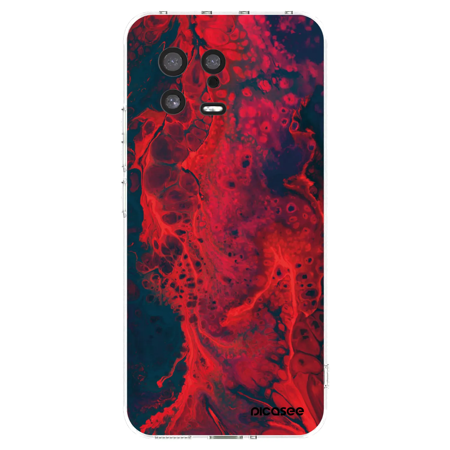 Picasee silikonski prozorni ovitek za Xiaomi 13 - Organic red