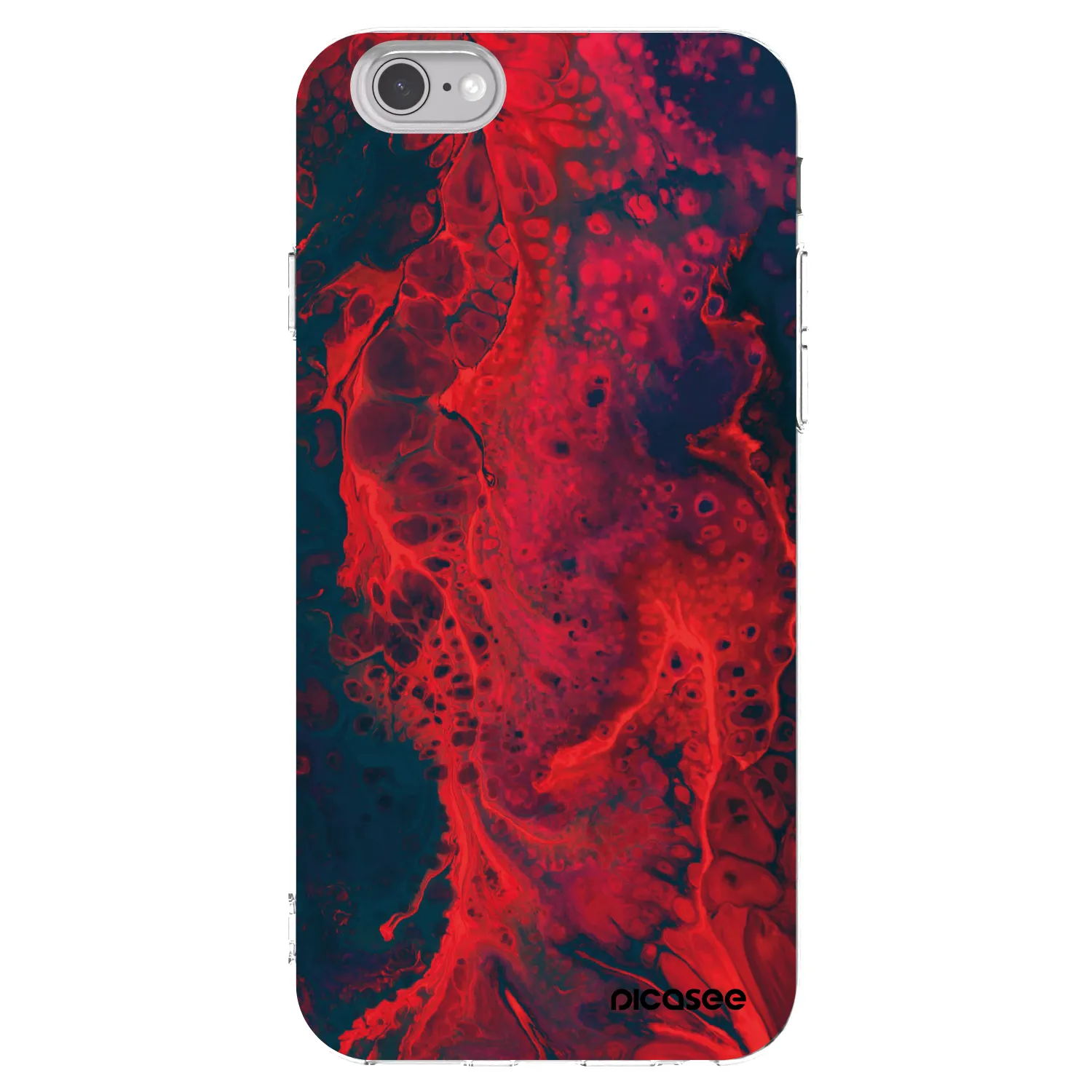 Picasee silikonski prozorni ovitek za Apple iPhone 6/6S - Organic red
