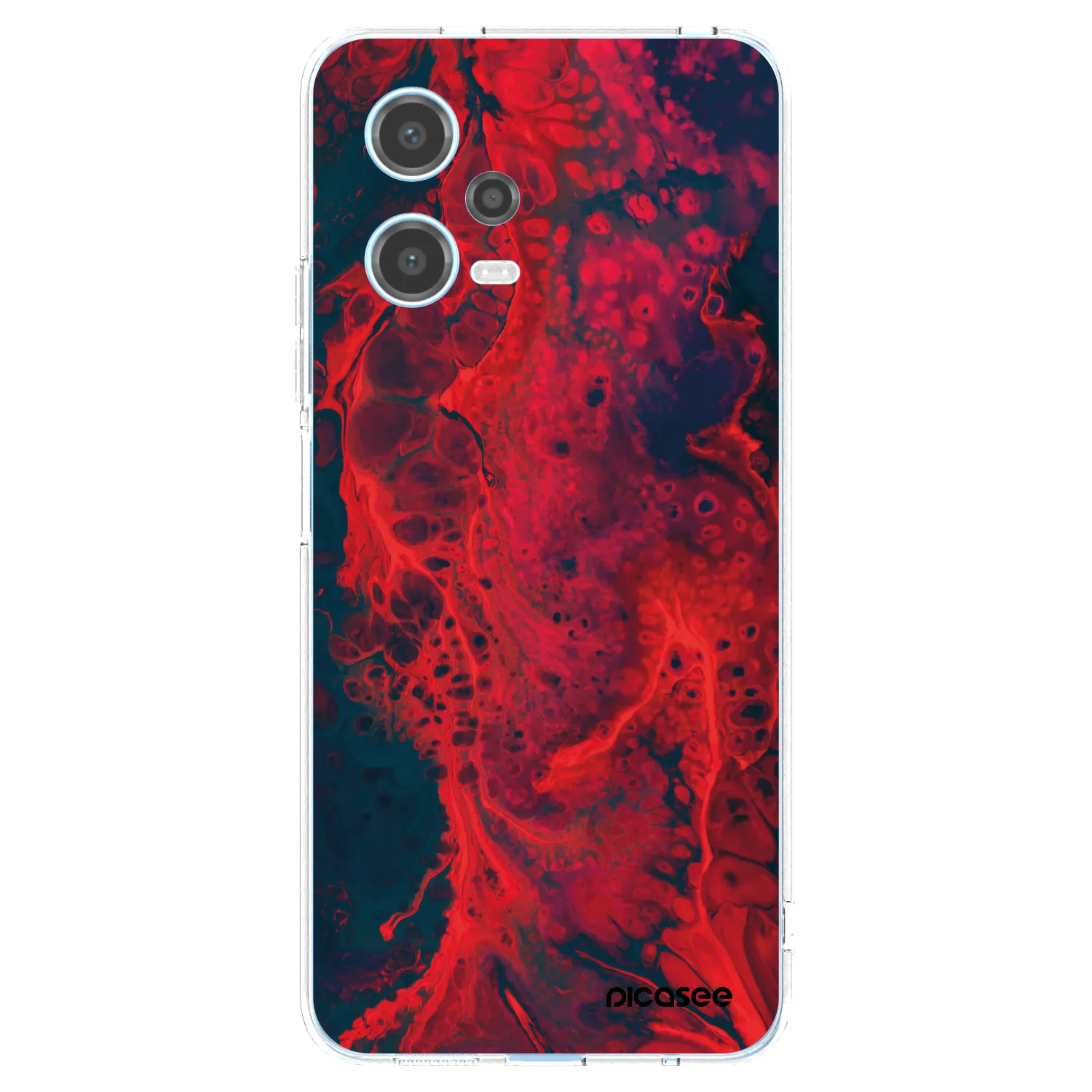Picasee silikonski prozorni ovitek za Xiaomi Redmi Note 12 5G - Organic red