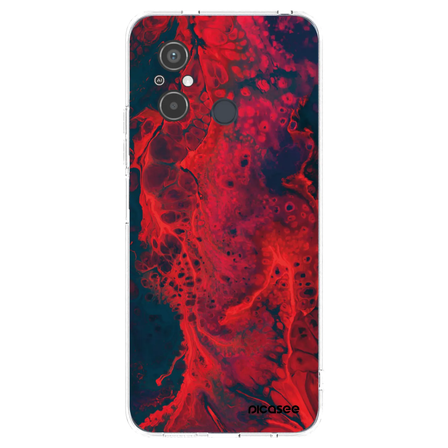 Picasee silikonski prozorni ovitek za Xiaomi Redmi 12C - Organic red