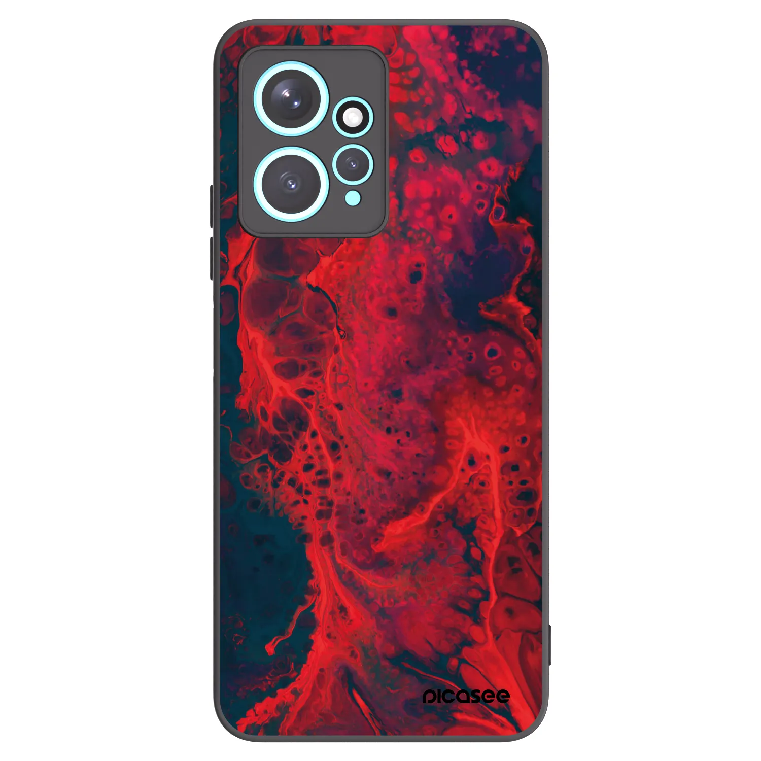 Picasee silikonski črni ovitek za Xiaomi Redmi Note 12 4G - Organic red