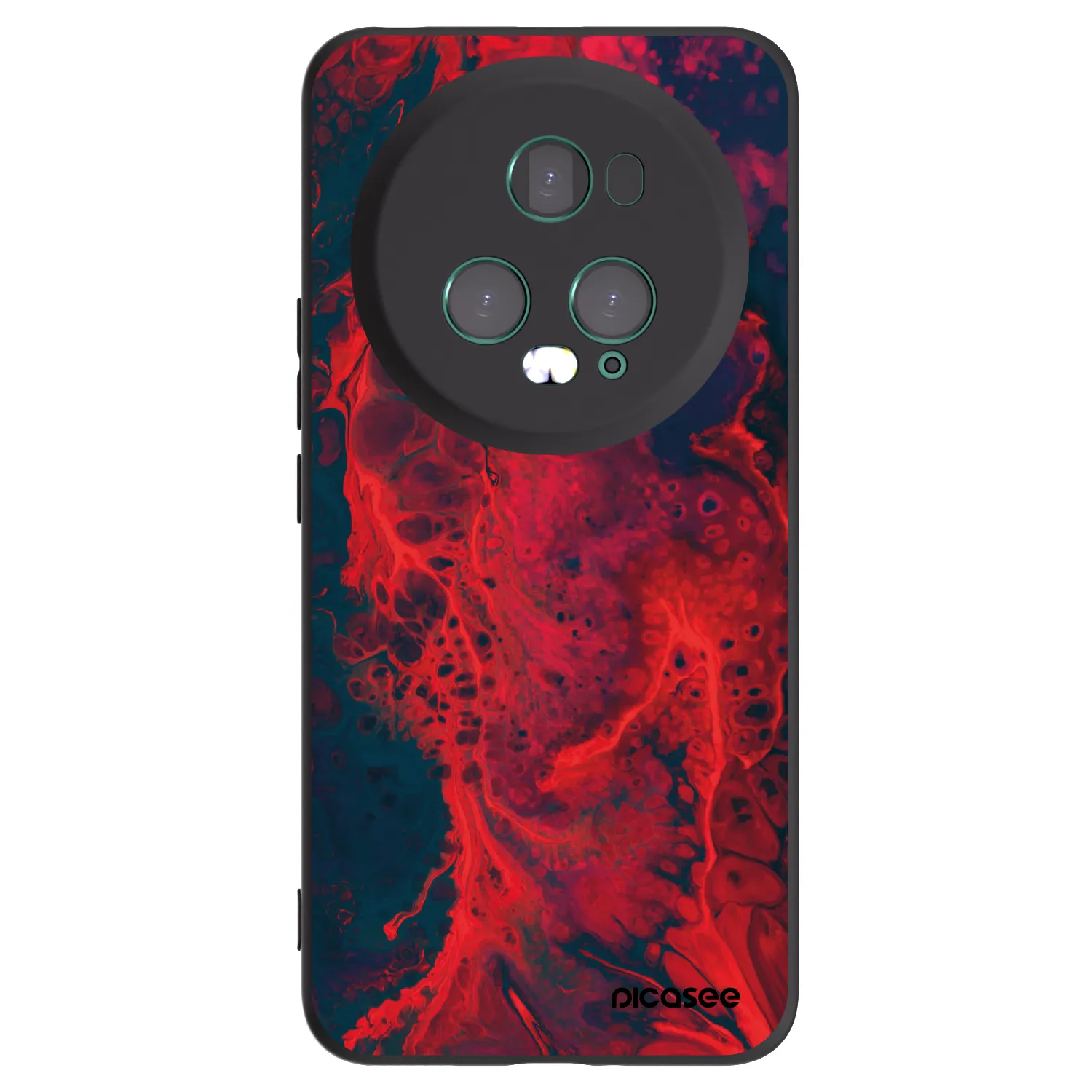 Picasee silikonski črni ovitek za Honor Magic5 Pro - Organic red