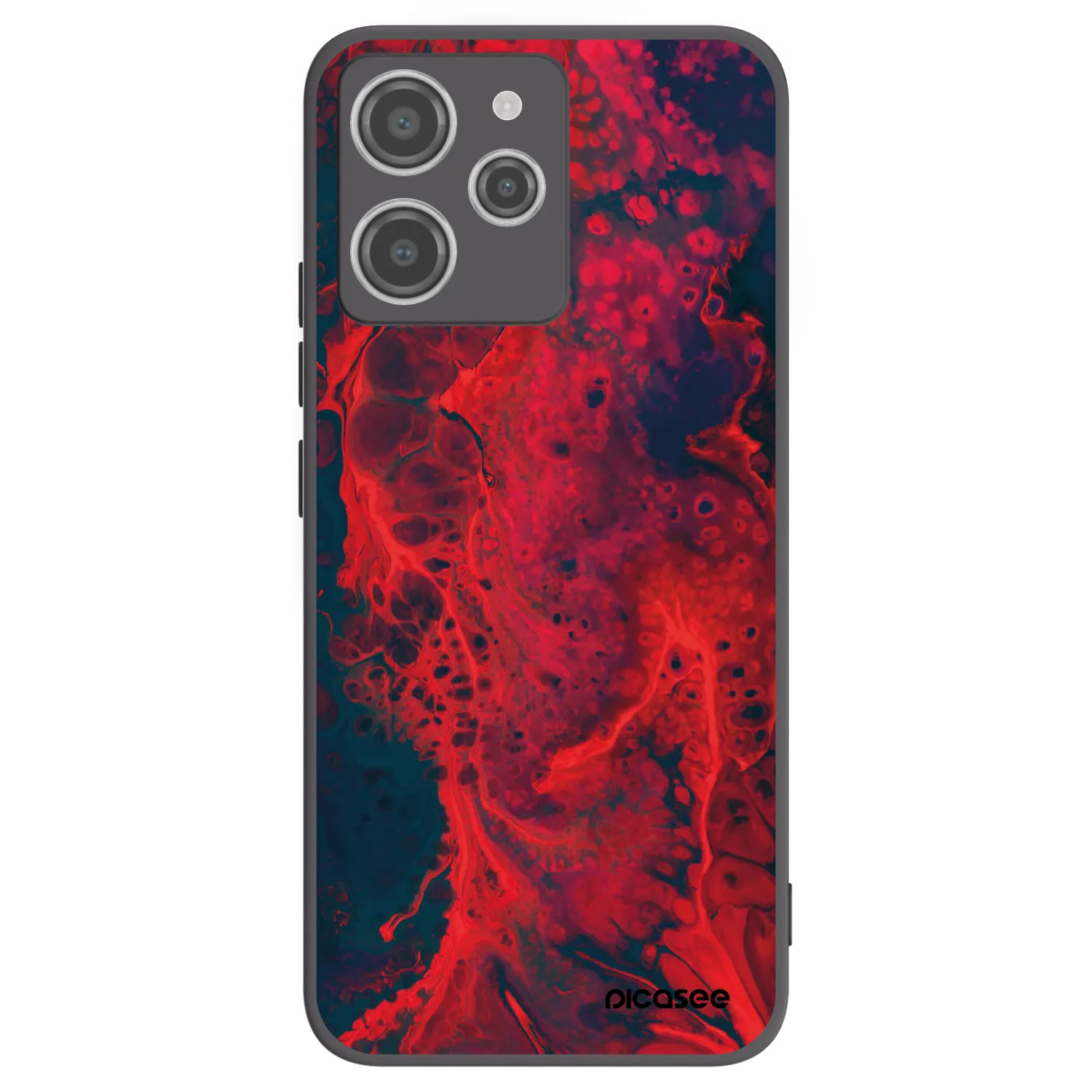 Picasee silikonski črni ovitek za Xiaomi Redmi 12 4G - Organic red