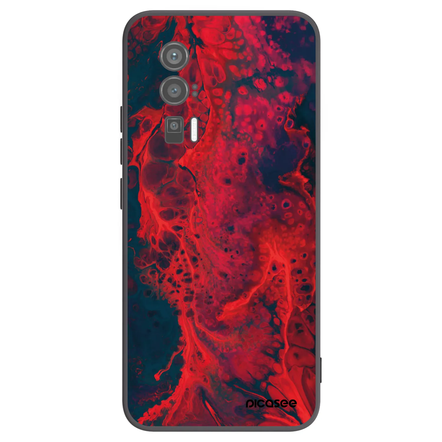 Picasee silikonski črni ovitek za Xiaomi Poco F5 Pro 5G - Organic red