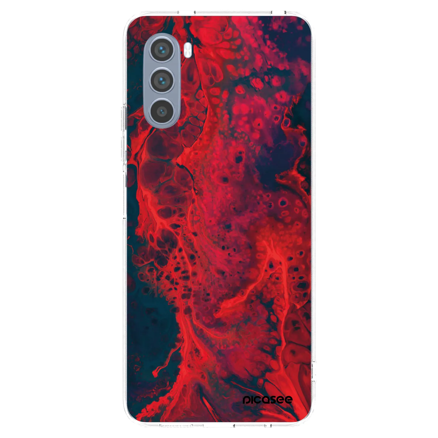 Picasee silikonski prozorni ovitek za Motorola Moto G62 - Organic red