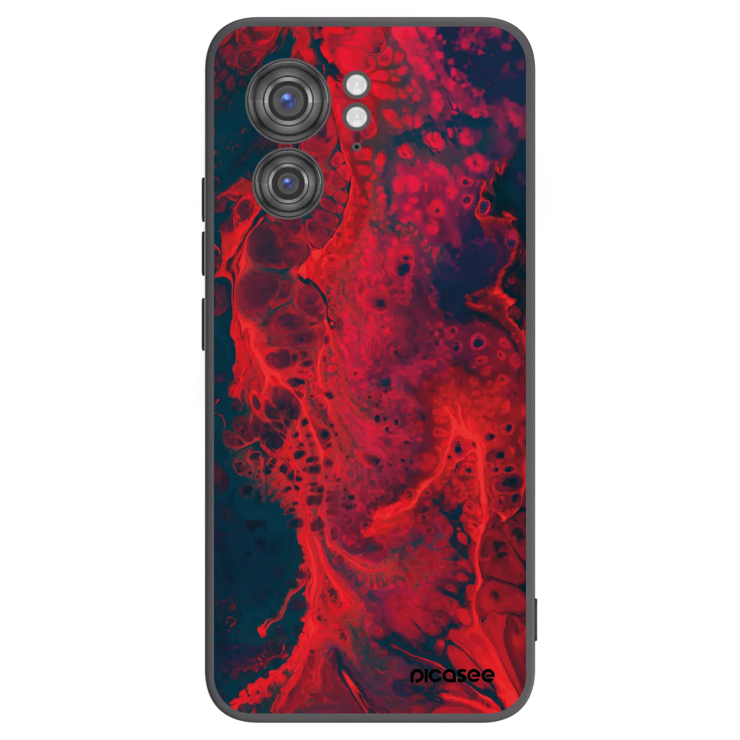 Picasee silikonski črni ovitek za Motorola Edge 40 - Organic red