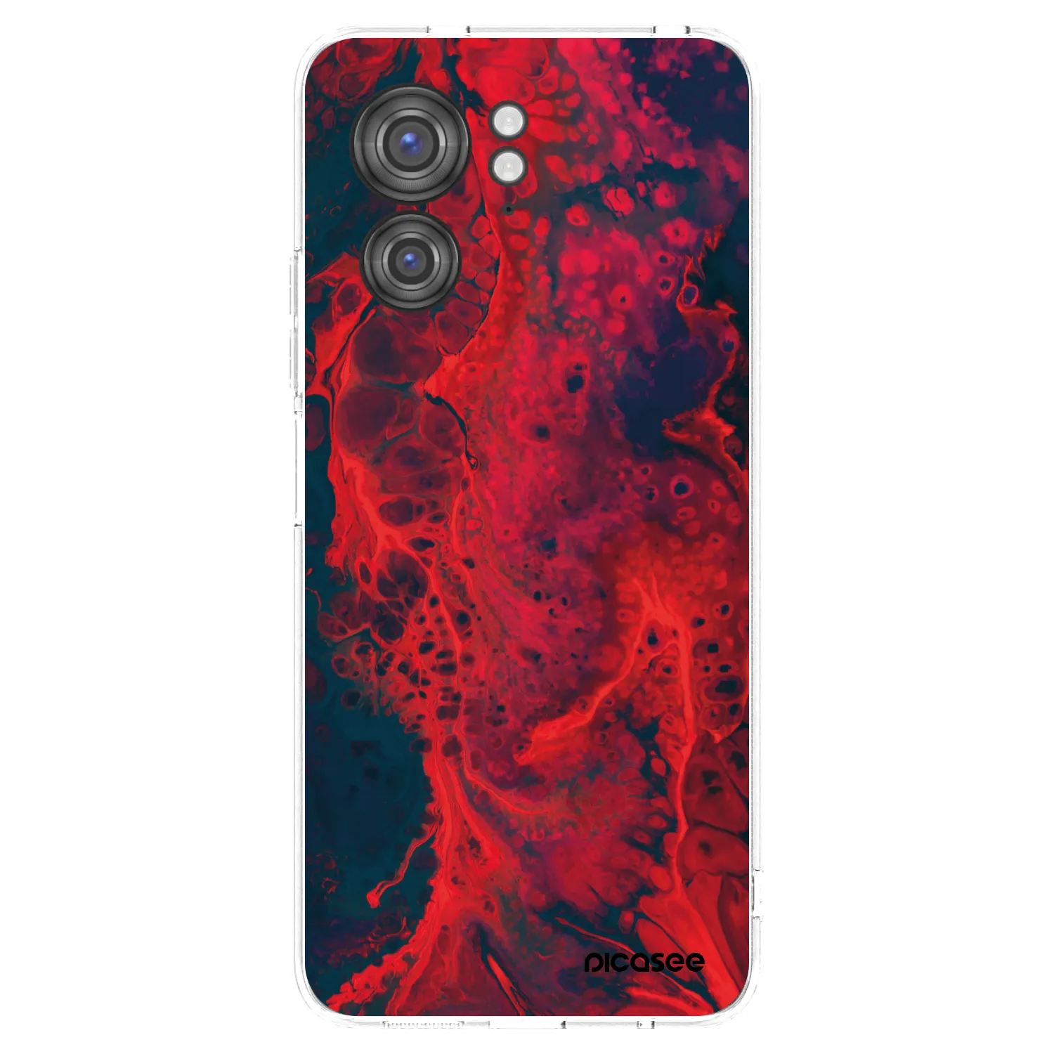 Picasee silikonski prozorni ovitek za Motorola Edge 40 - Organic red