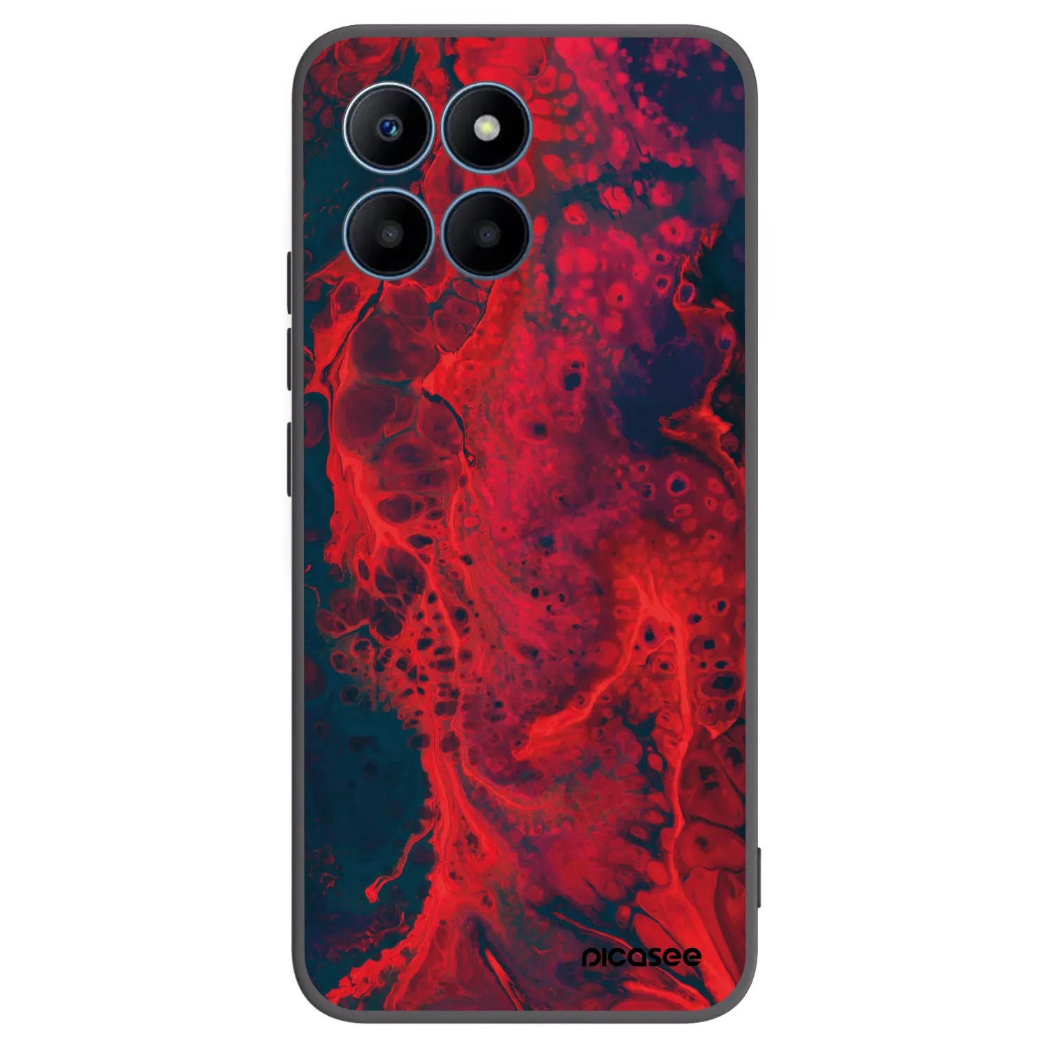 Picasee silikonski črni ovitek za Honor 70 Lite - Organic red