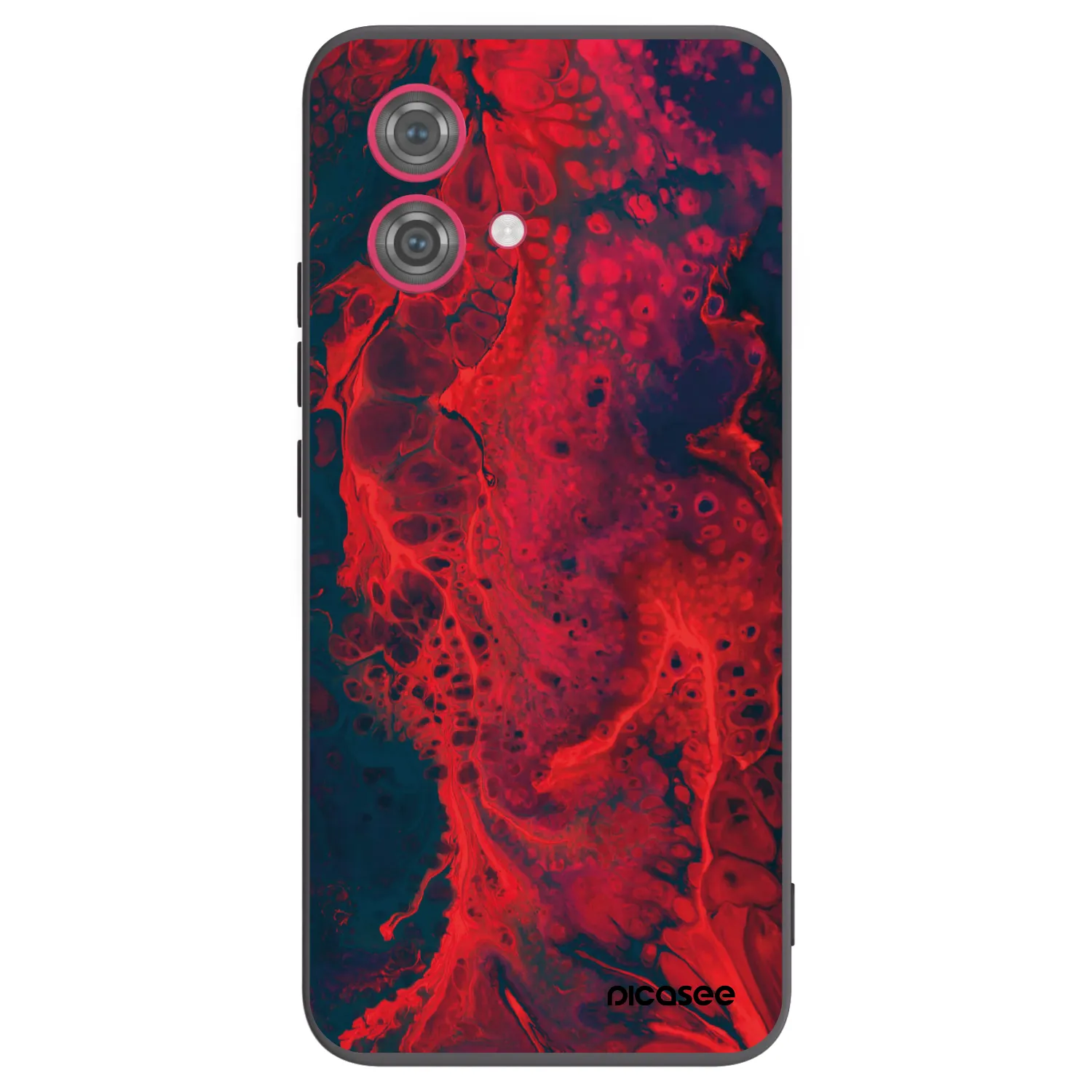 Picasee silikonski črni ovitek za Motorola Moto G84 5G - Organic red