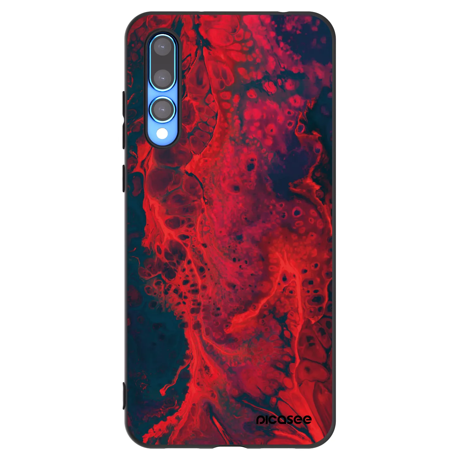 Picasee silikonski črni ovitek za Huawei P20 Pro - Organic red