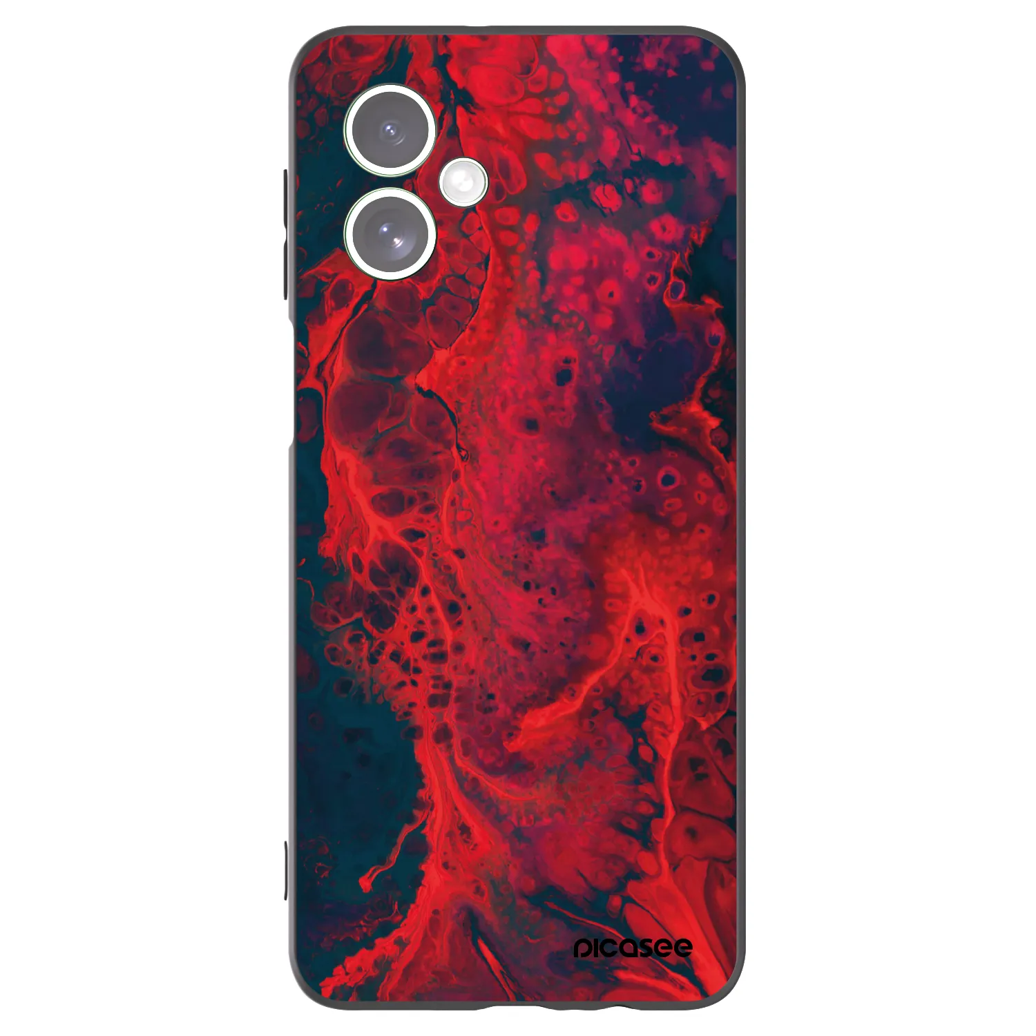 Picasee silikonski črni ovitek za Motorola Moto G54 5G - Organic red