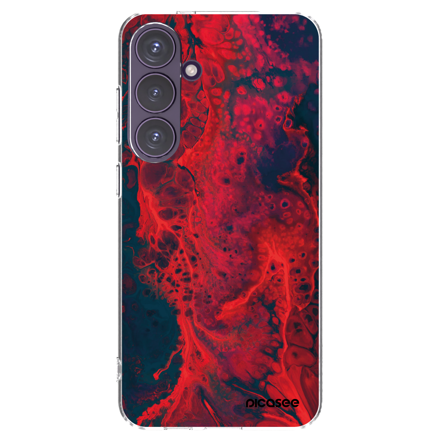 Picasee silikonski prozorni ovitek za Samsung Galaxy S24+ S926B 5G - Organic red