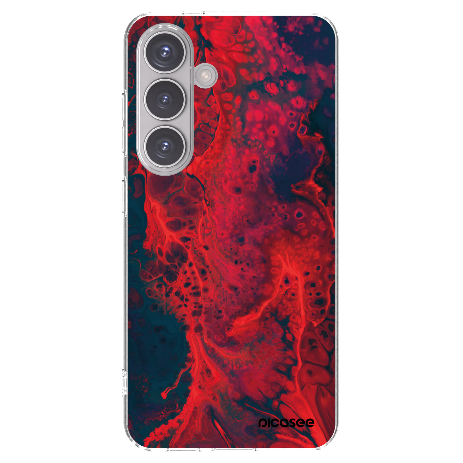 Picasee silikonski prozorni ovitek za Samsung Galaxy S24 S921B 5G - Organic red