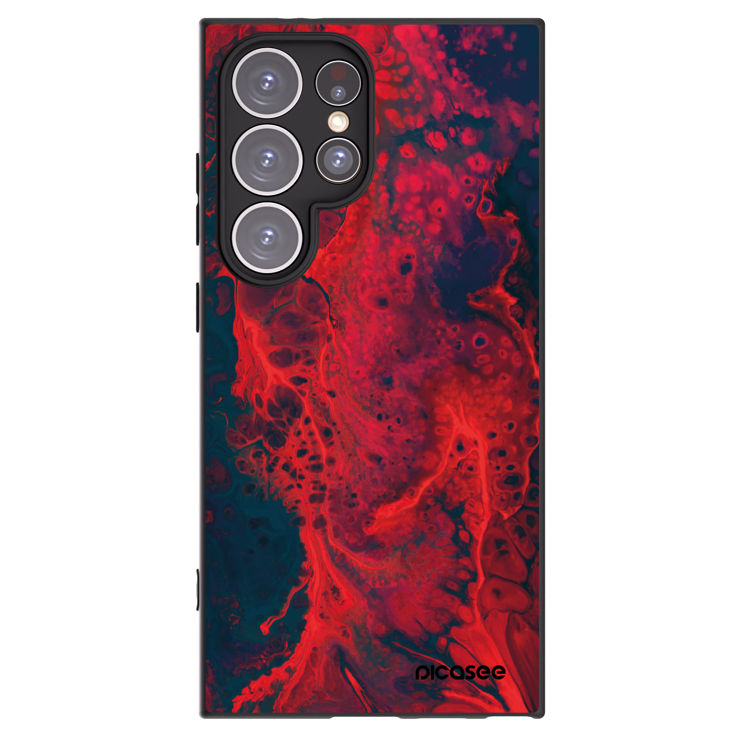 Picasee silikonski črni ovitek za Samsung Galaxy S24 Ultra S928B 5G - Organic red