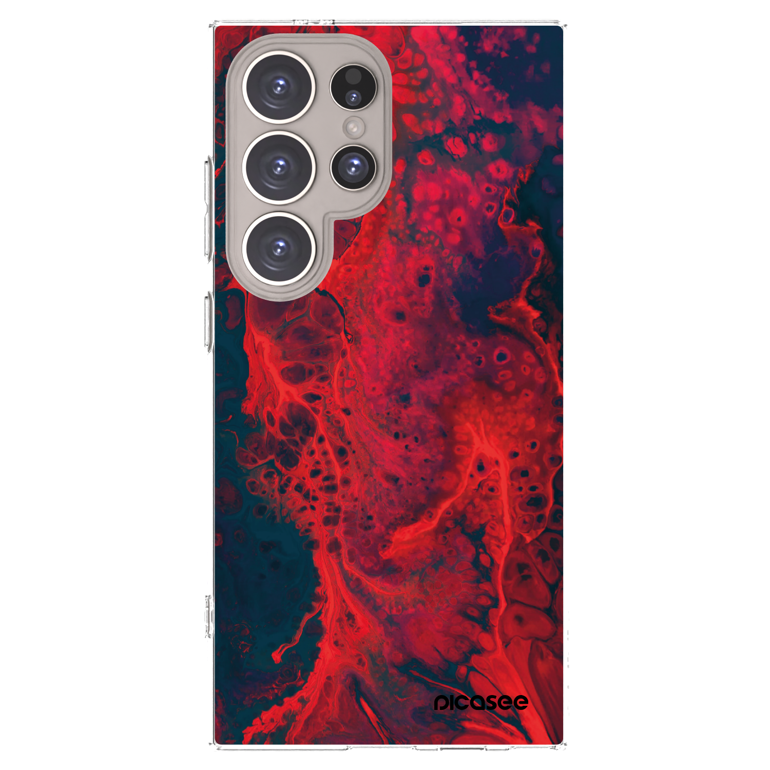 Picasee silikonski prozorni ovitek za Samsung Galaxy S24 Ultra S928B 5G - Organic red