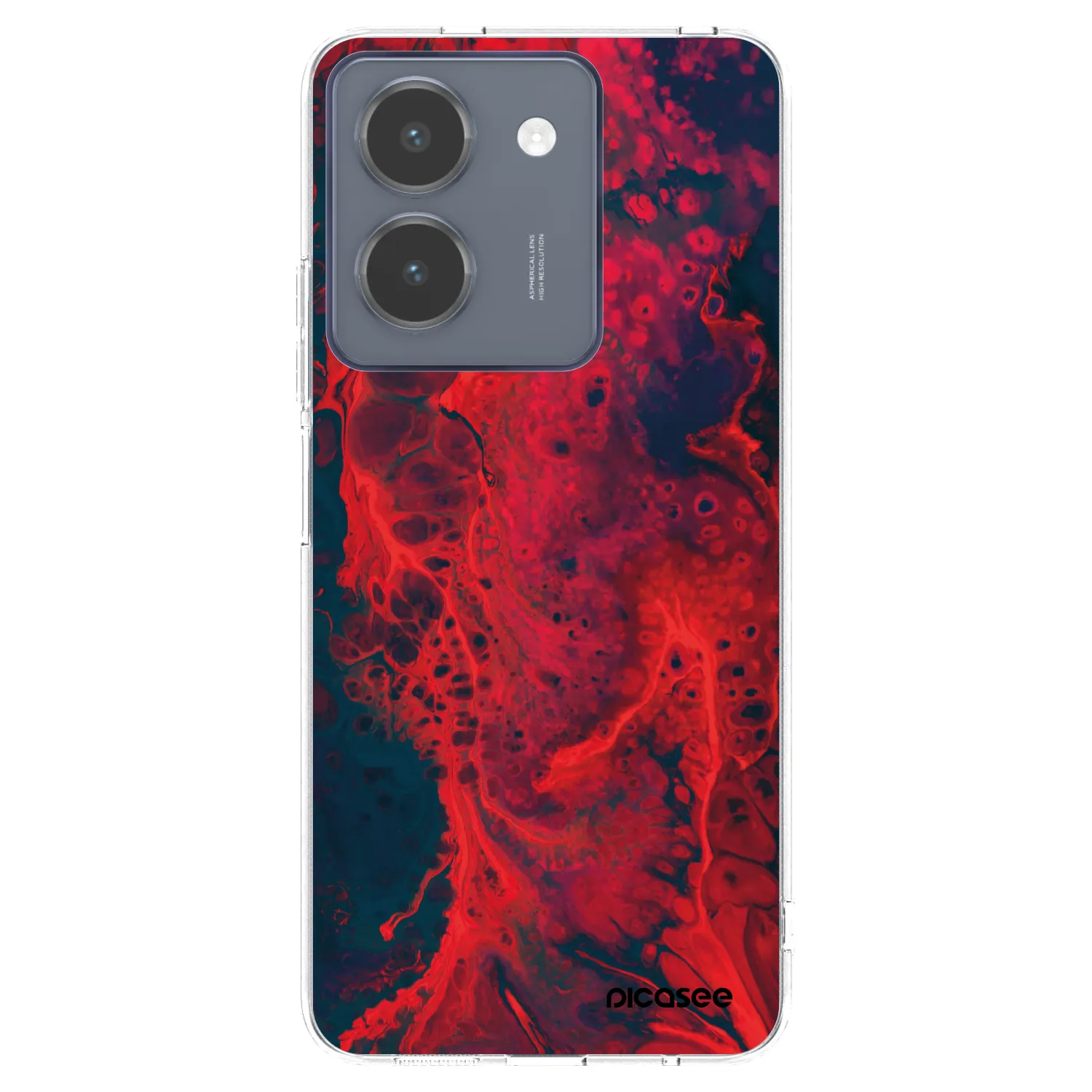 Picasee silikonski prozorni ovitek za Vivo Y36 4G - Organic red