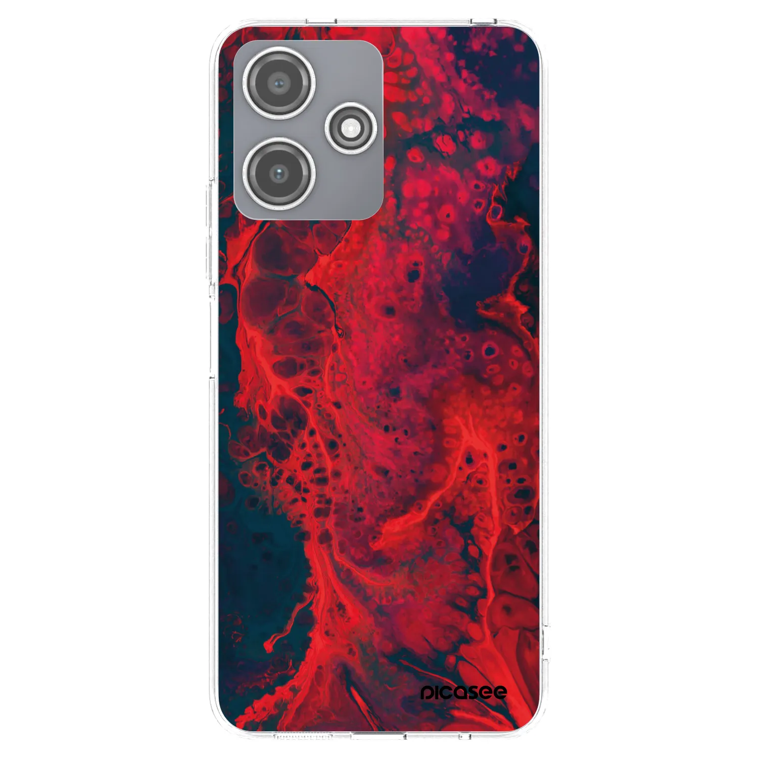 Picasee silikonski prozorni ovitek za Xiaomi Redmi 12 5G - Organic red