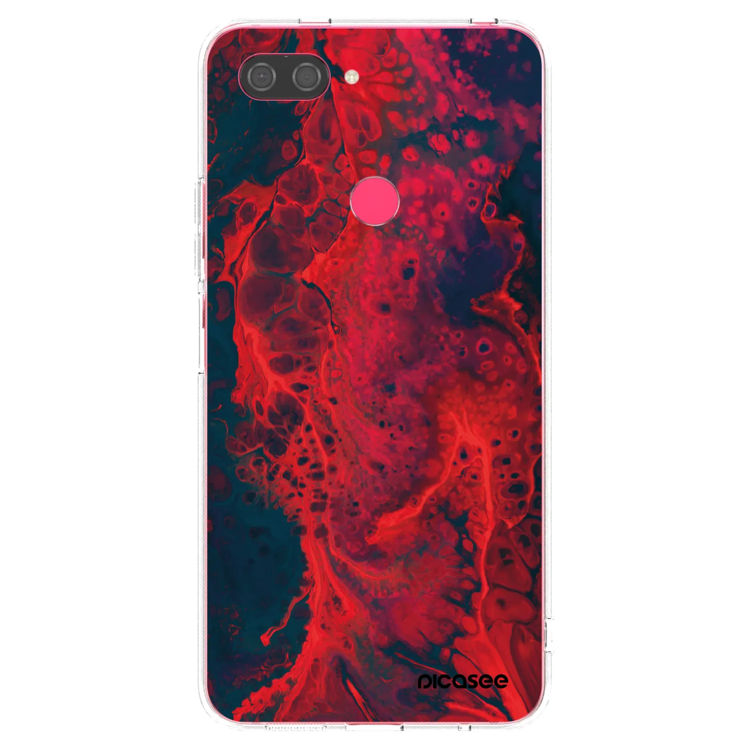 Picasee silikonski prozorni ovitek za Xiaomi Mi 8 Lite - Organic red