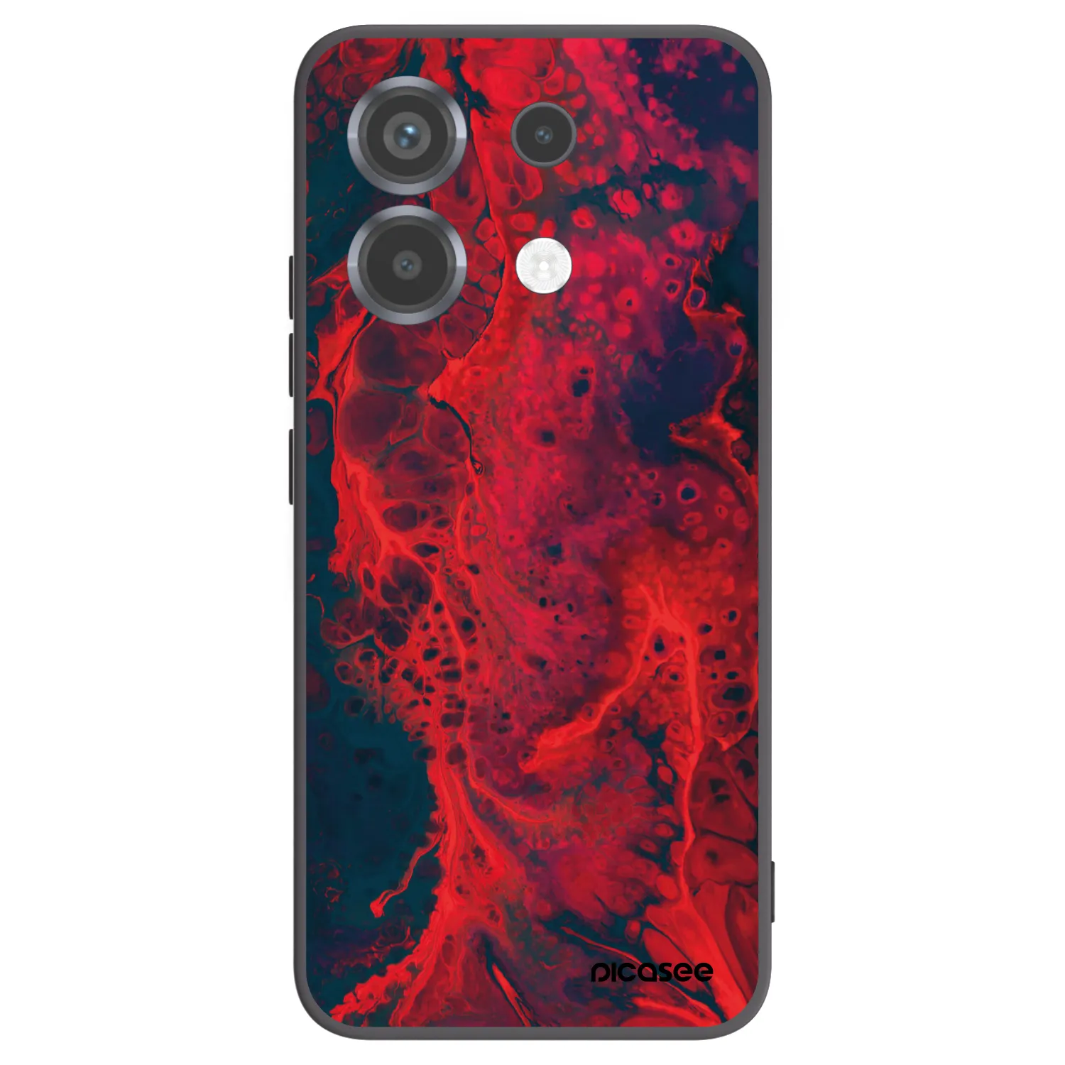 Picasee silikonski črni ovitek za Xiaomi Poco X6 - Organic red