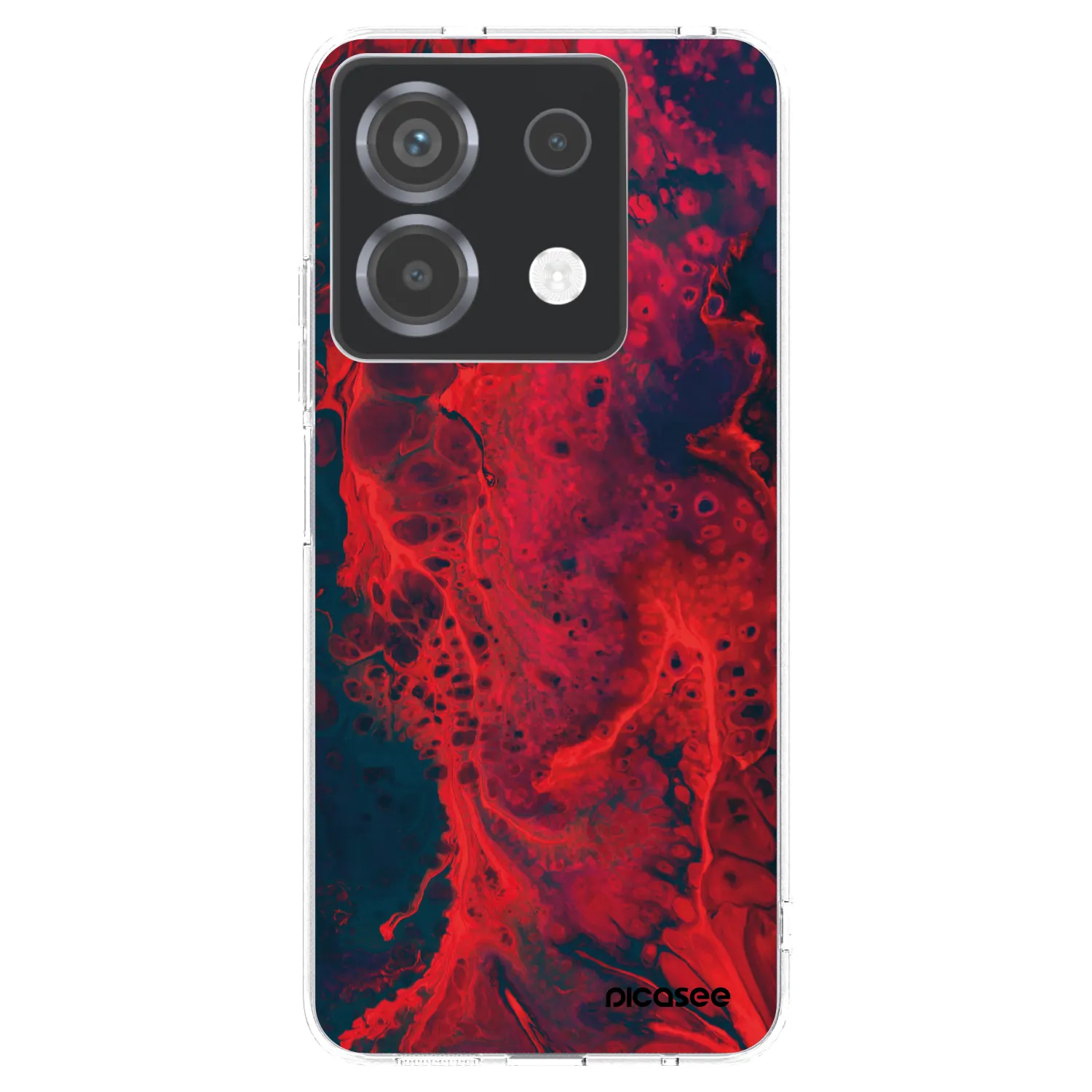 Picasee silikonski prozorni ovitek za Xiaomi Poco X6 - Organic red