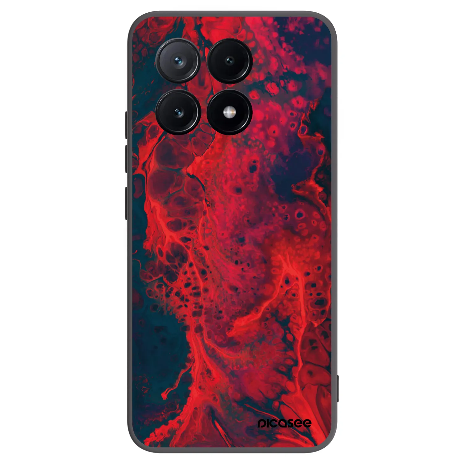 Picasee silikonski črni ovitek za Xiaomi Poco X6 Pro - Organic red