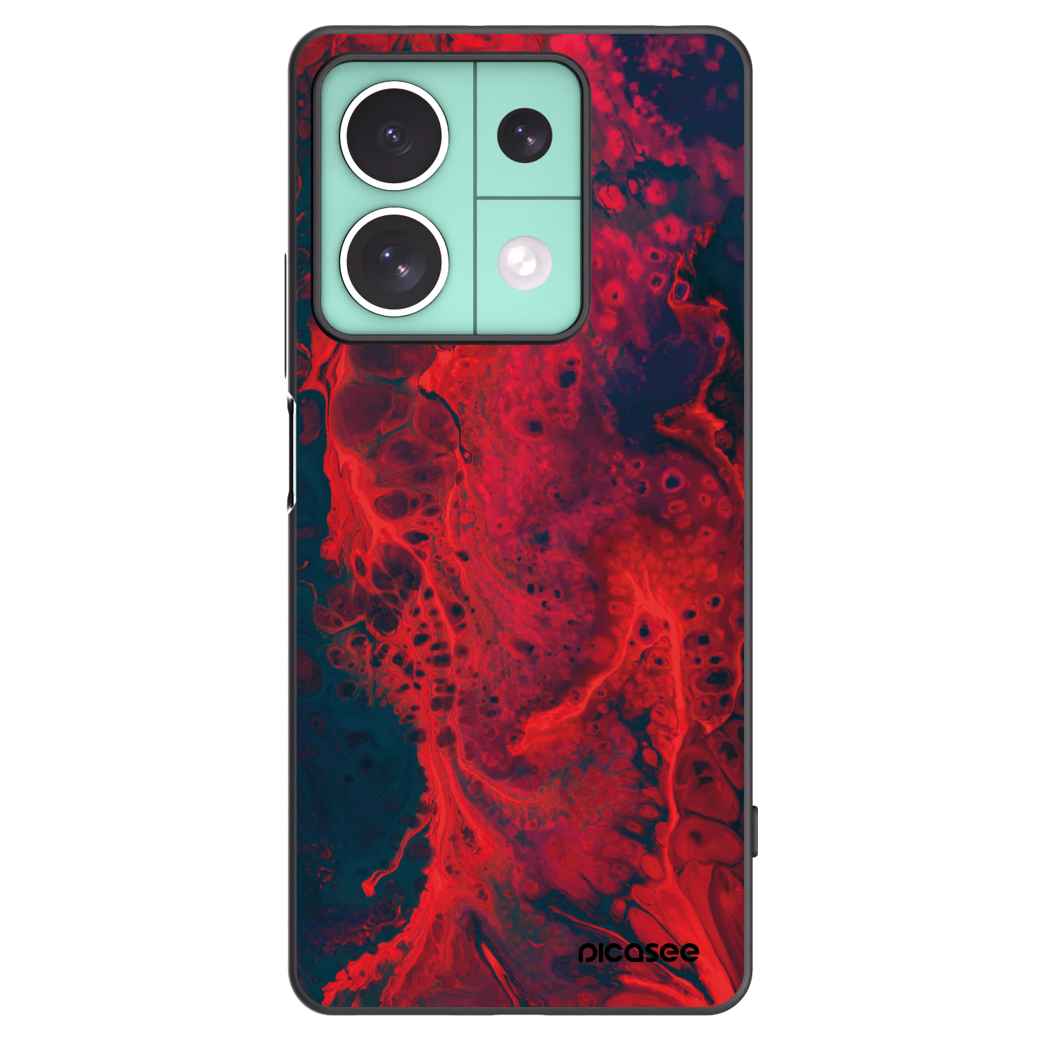Picasee silikonski črni ovitek za Xiaomi Redmi Note 13 5G - Organic red