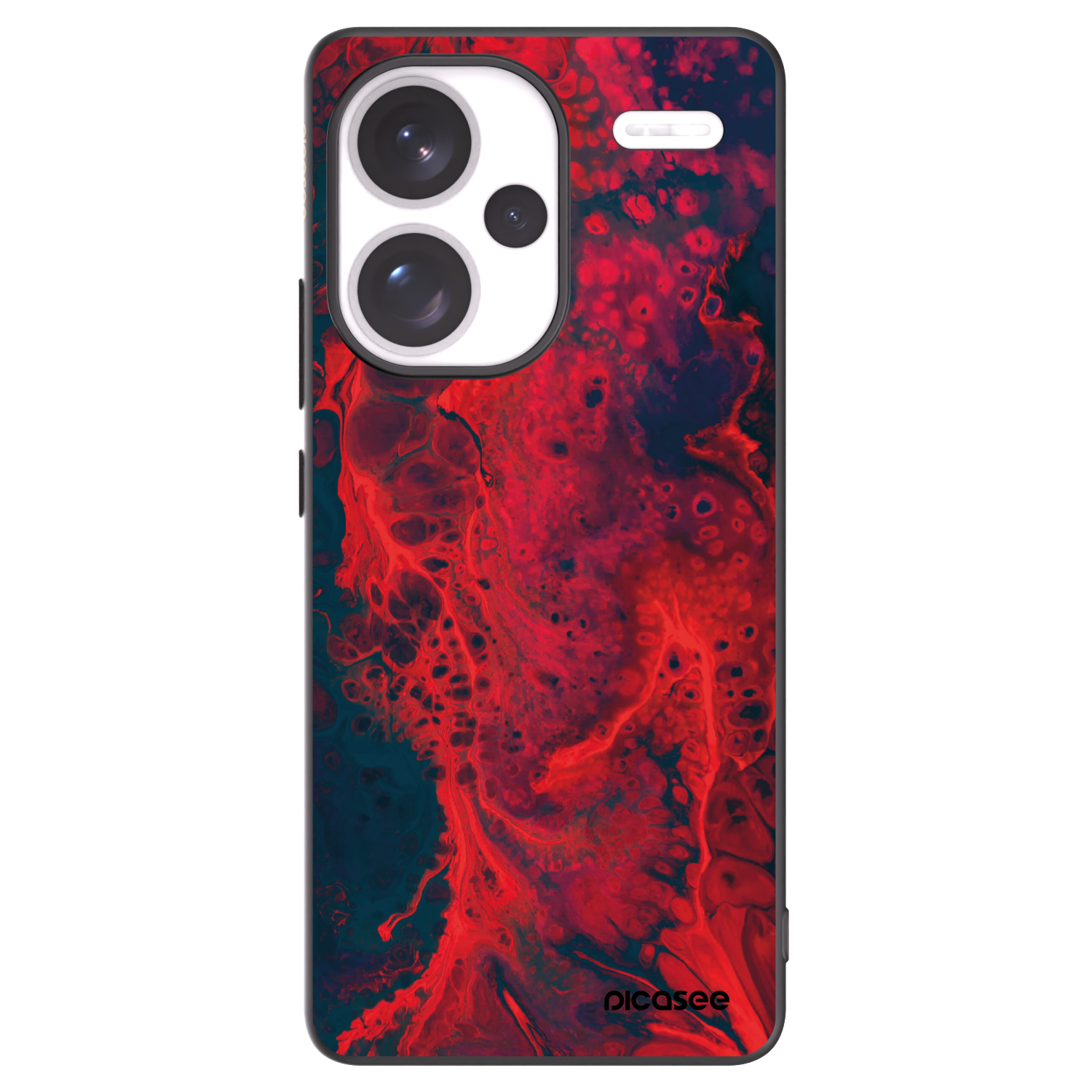 Picasee silikonski črni ovitek za Xiaomi Redmi Note 13 Pro+ 5G - Organic red