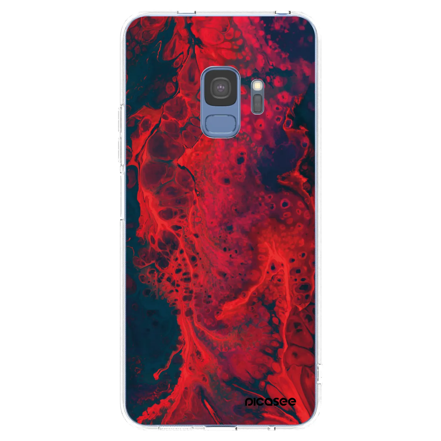 Picasee silikonski prozorni ovitek za Samsung Galaxy S9 G960F - Organic red
