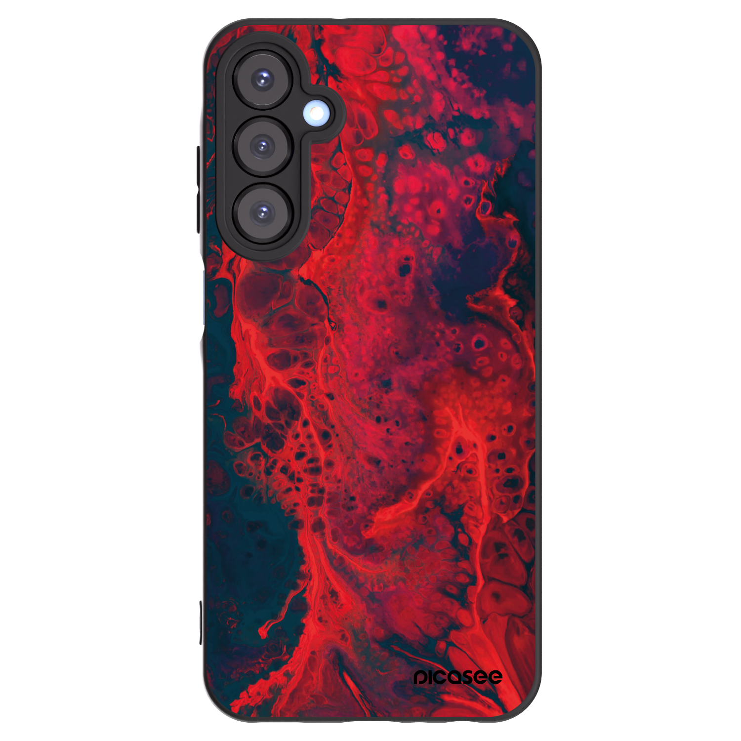 Picasee silikonski črni ovitek za Samsung Galaxy A25 A256B 5G - Organic red